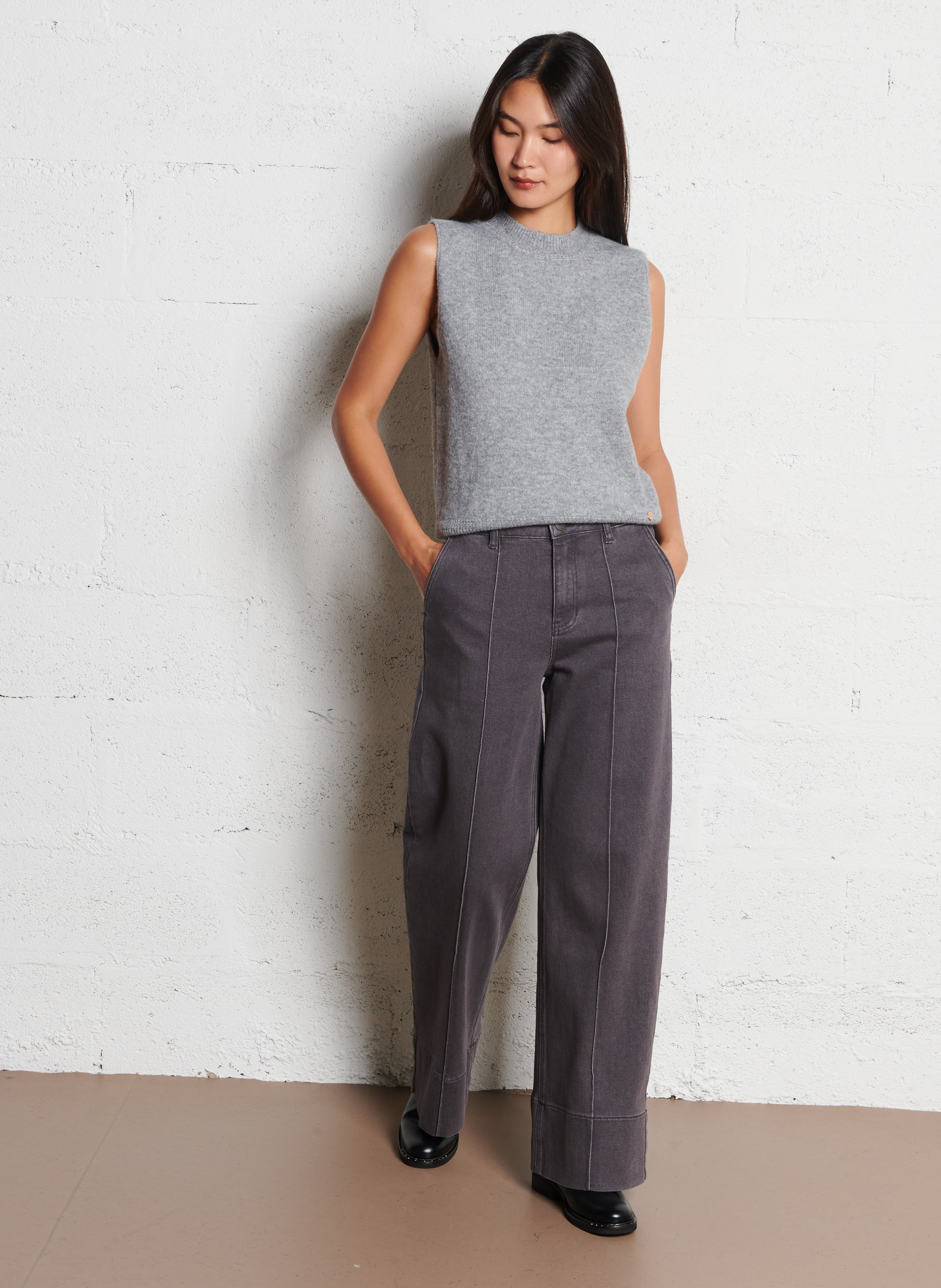 Jean large LA PETITE ETOILE Gris