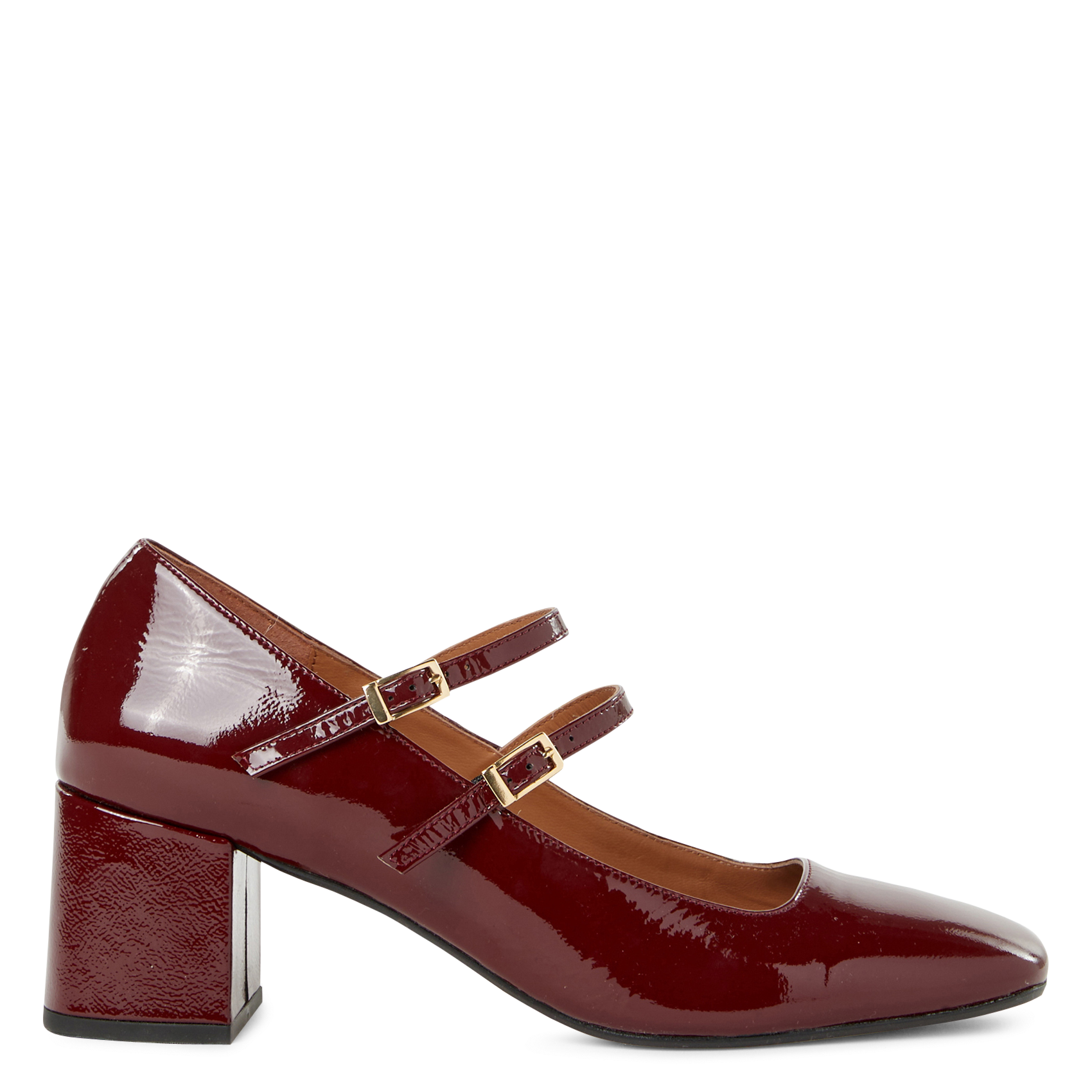 Heeled patent leather Mary Janes SAISON 1865 Purple
