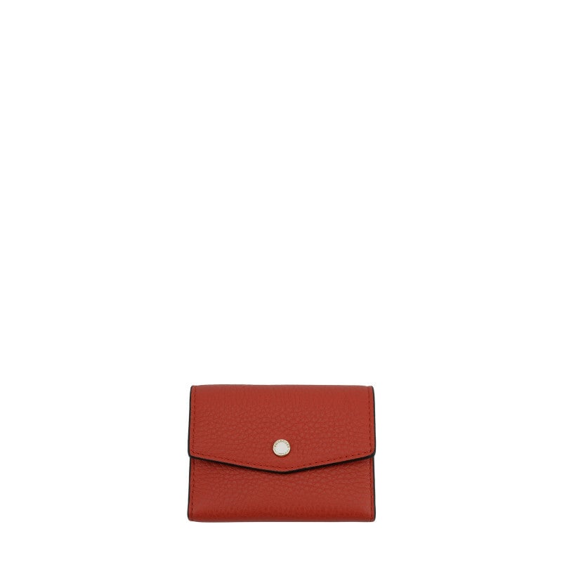 Leather coin purse POURCHET Red