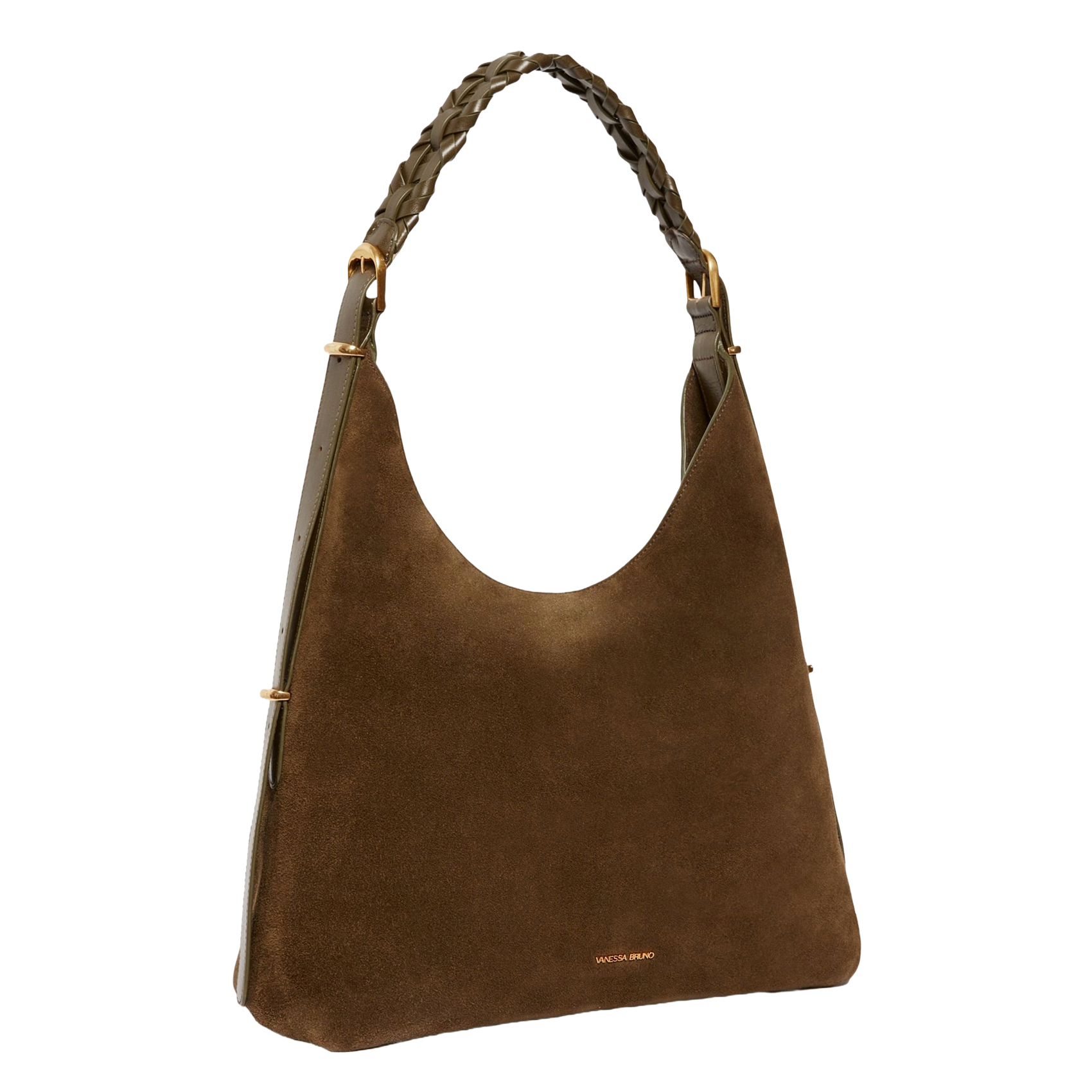 Leather clutch bag VANESSA BRUNO Green