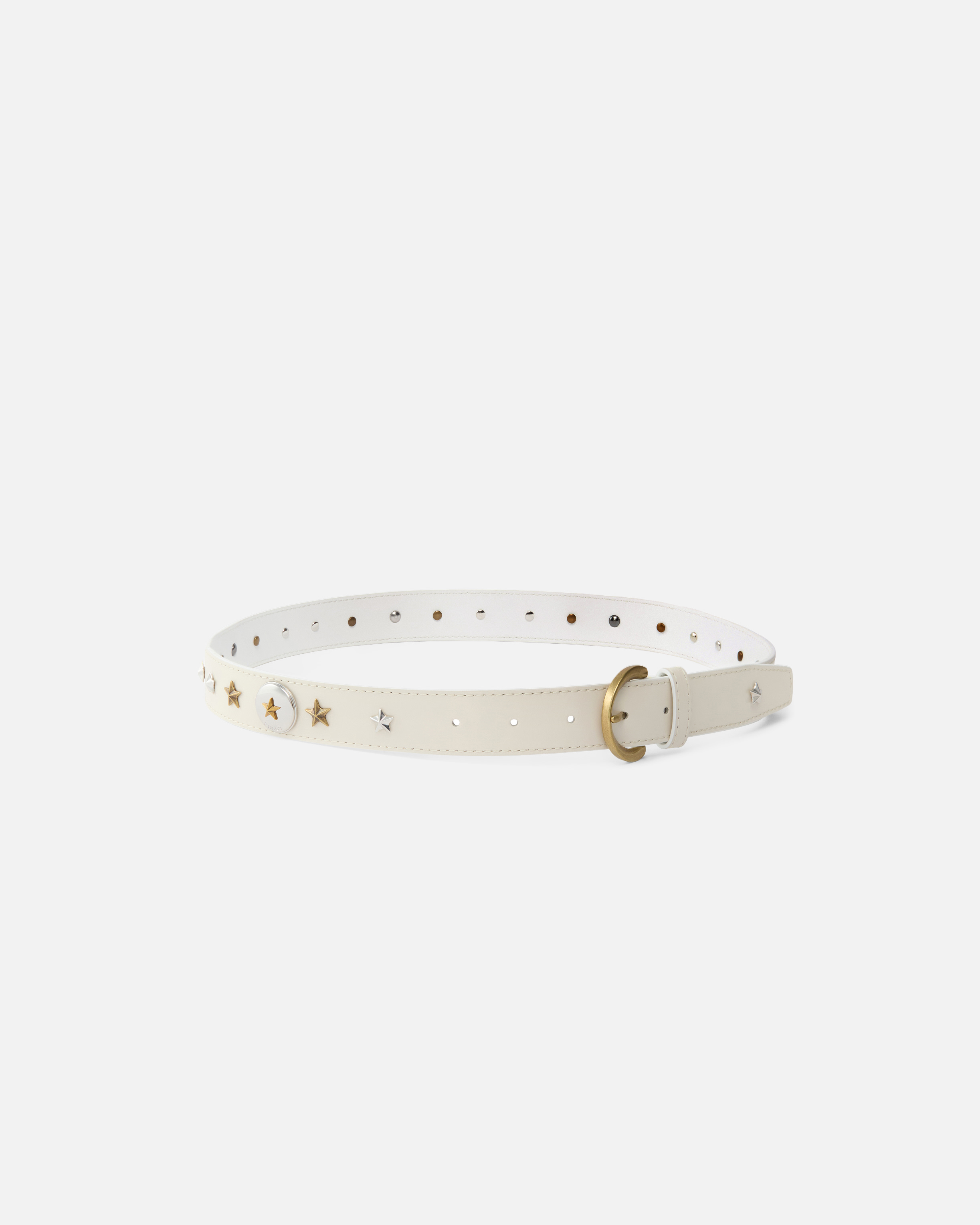 Studded belt 3 cm PINKO White