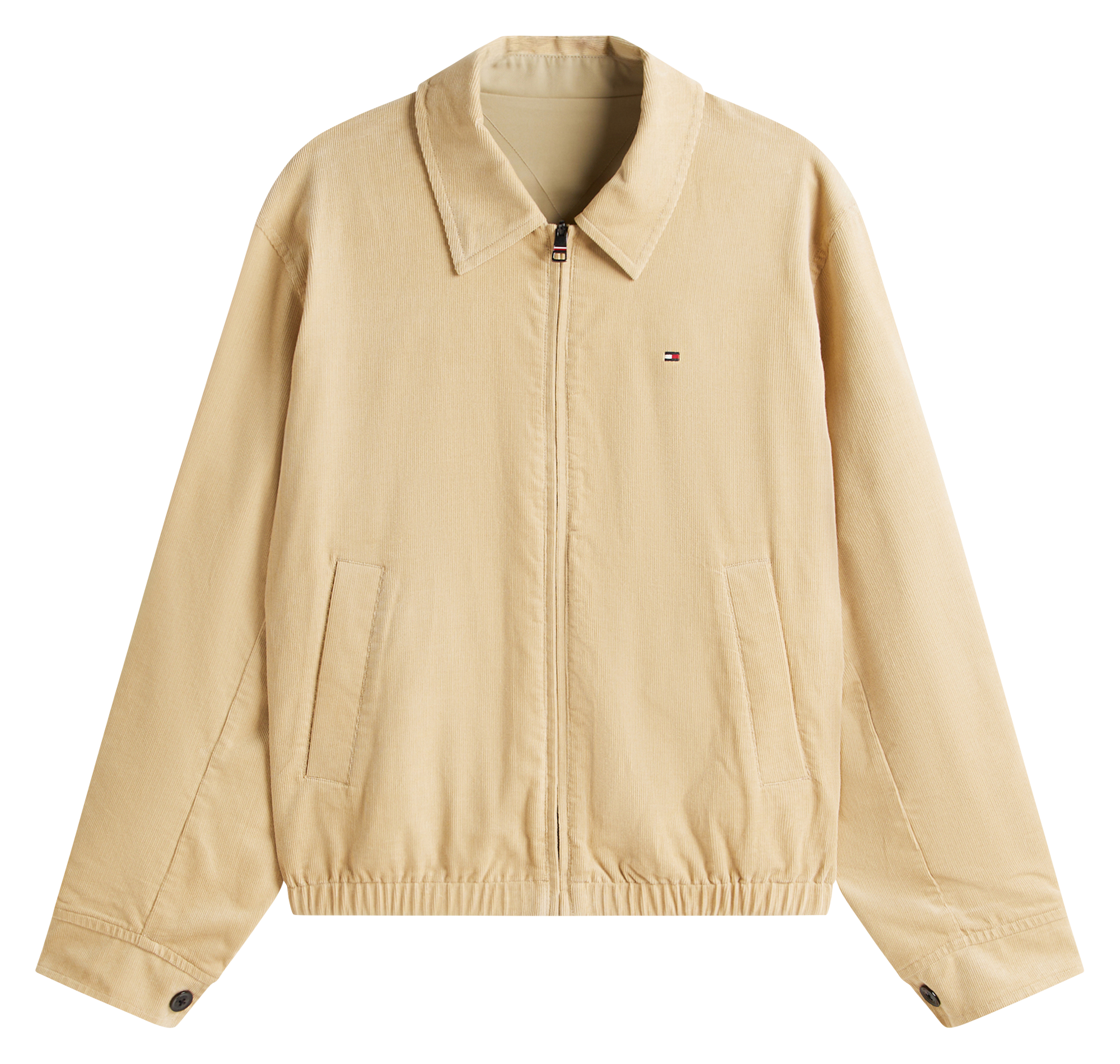 Veste droite col classique en coton TOMMY HILFIGER Beige