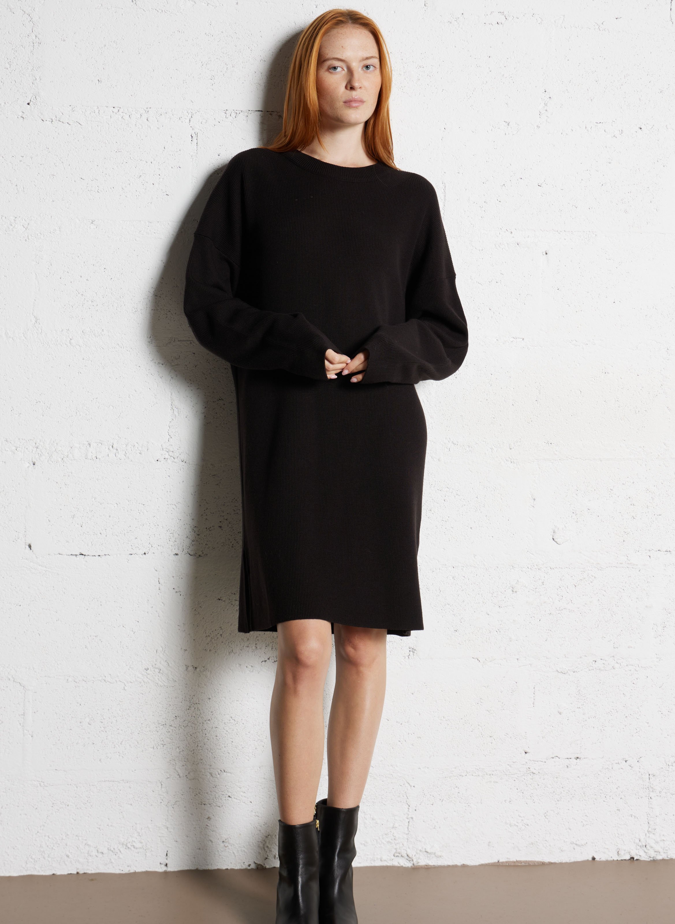 Robe pull col rond SOEUR Marron