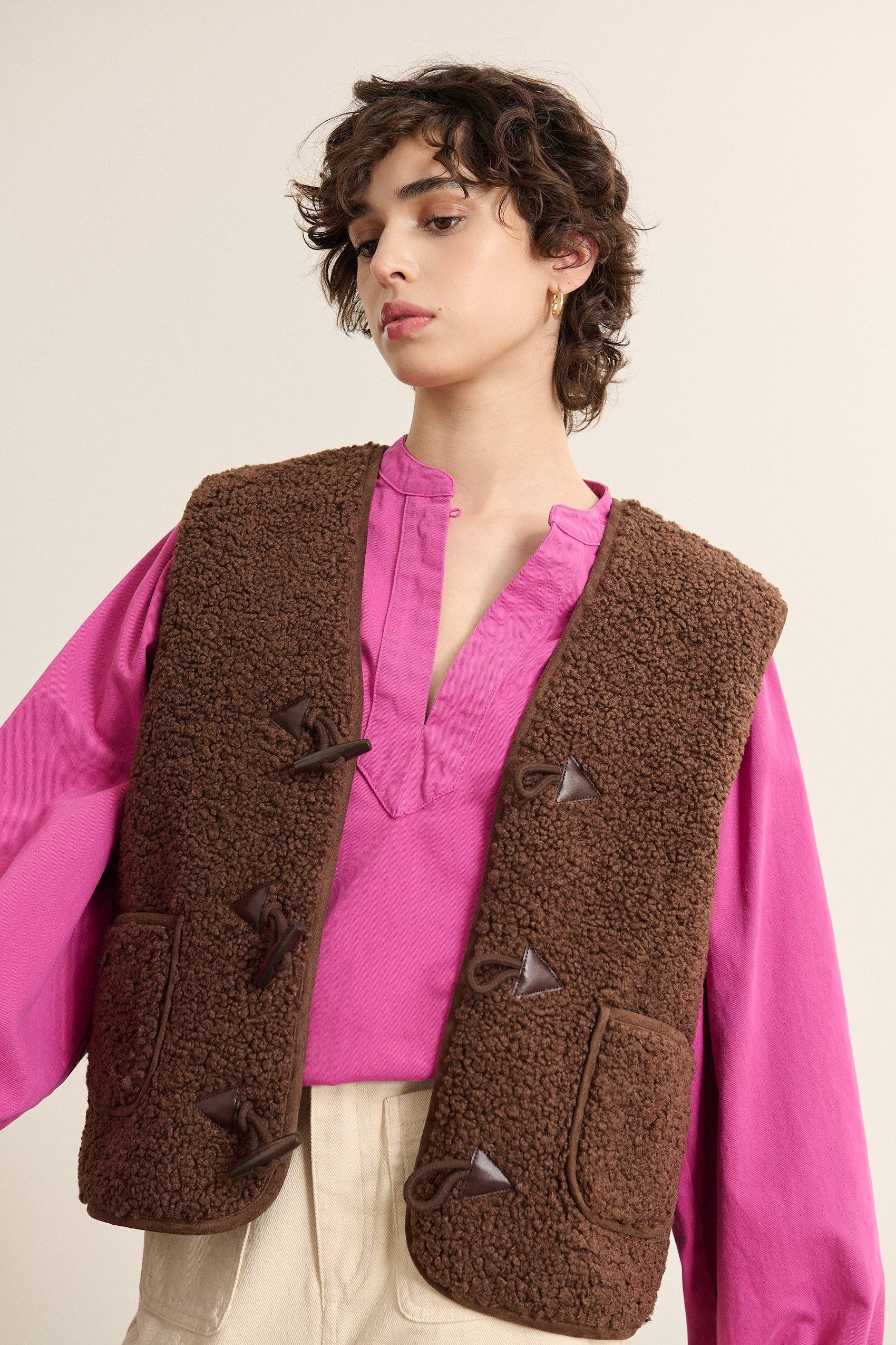 Sleeveless jacket GARANCE PARIS Brown