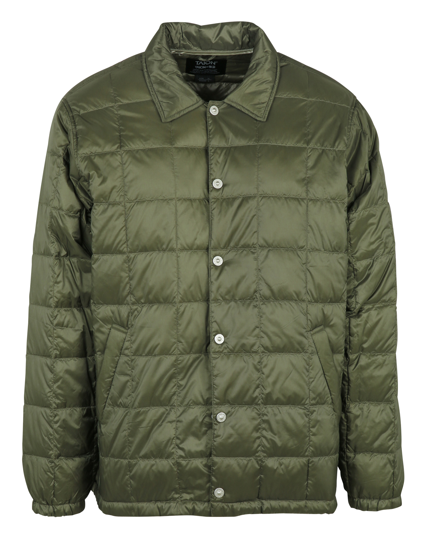 Doudoune fine matelassée unie TAION Vert