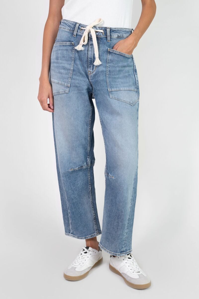 Loose jeans, wide balloon, length 34 LE TEMPS DES CERISES Blue