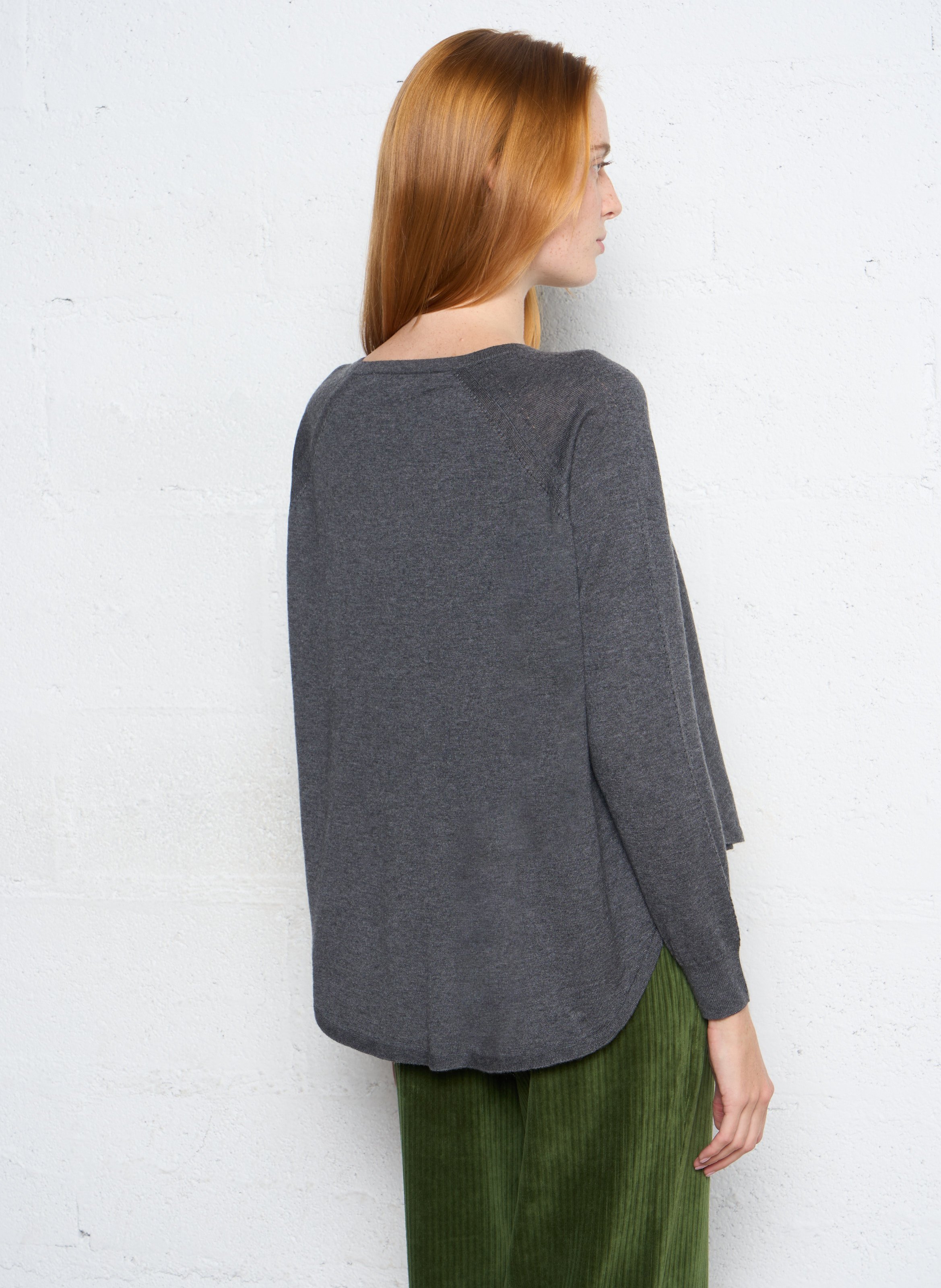 Pull oversize en maille NICE THINGS Gris