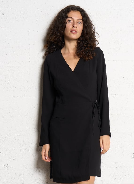 Robe courte cintrée tailleur unie Ramelia Noir Sud express Femme