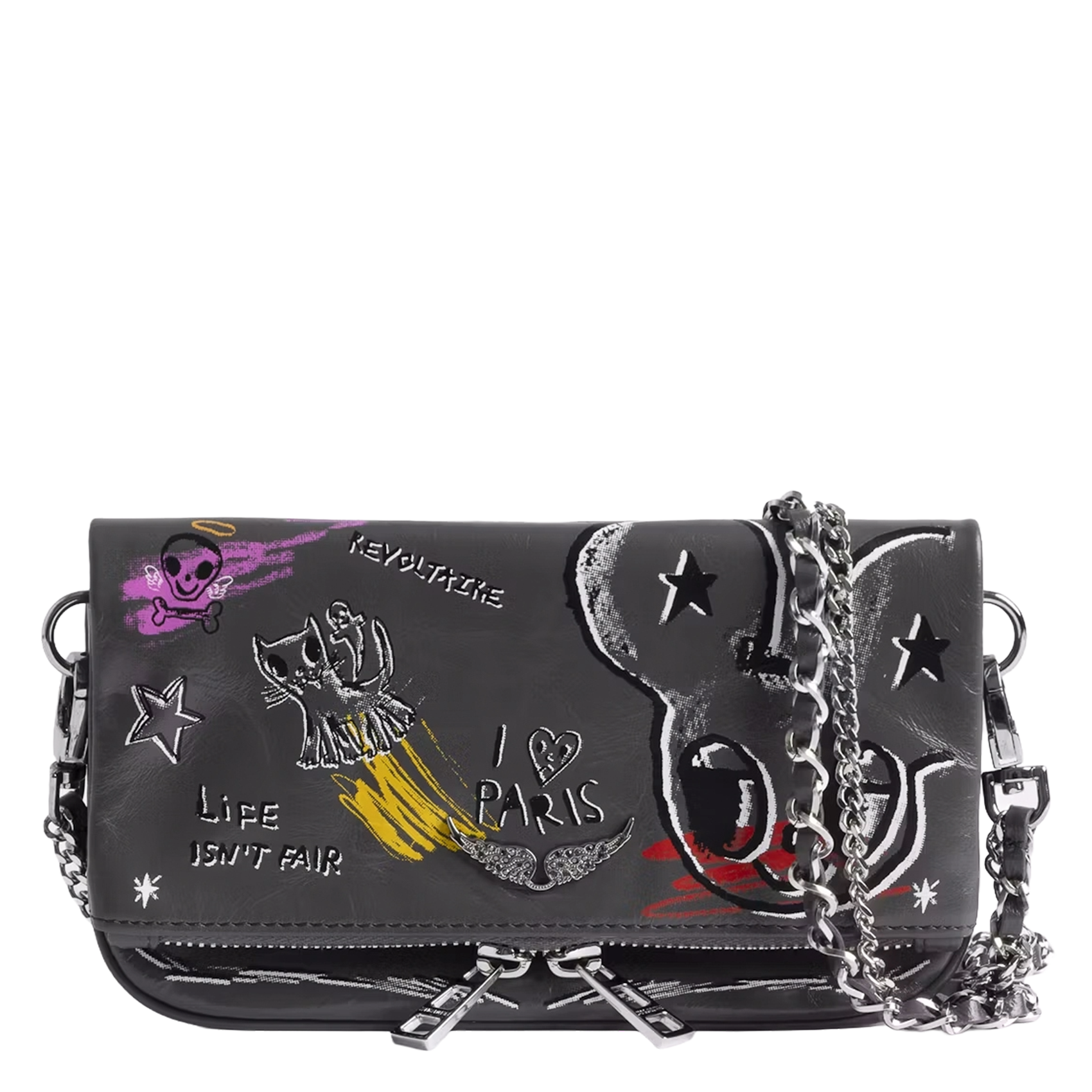 Dori leather shoulder bag ZADIG&VOLTAIRE Grey