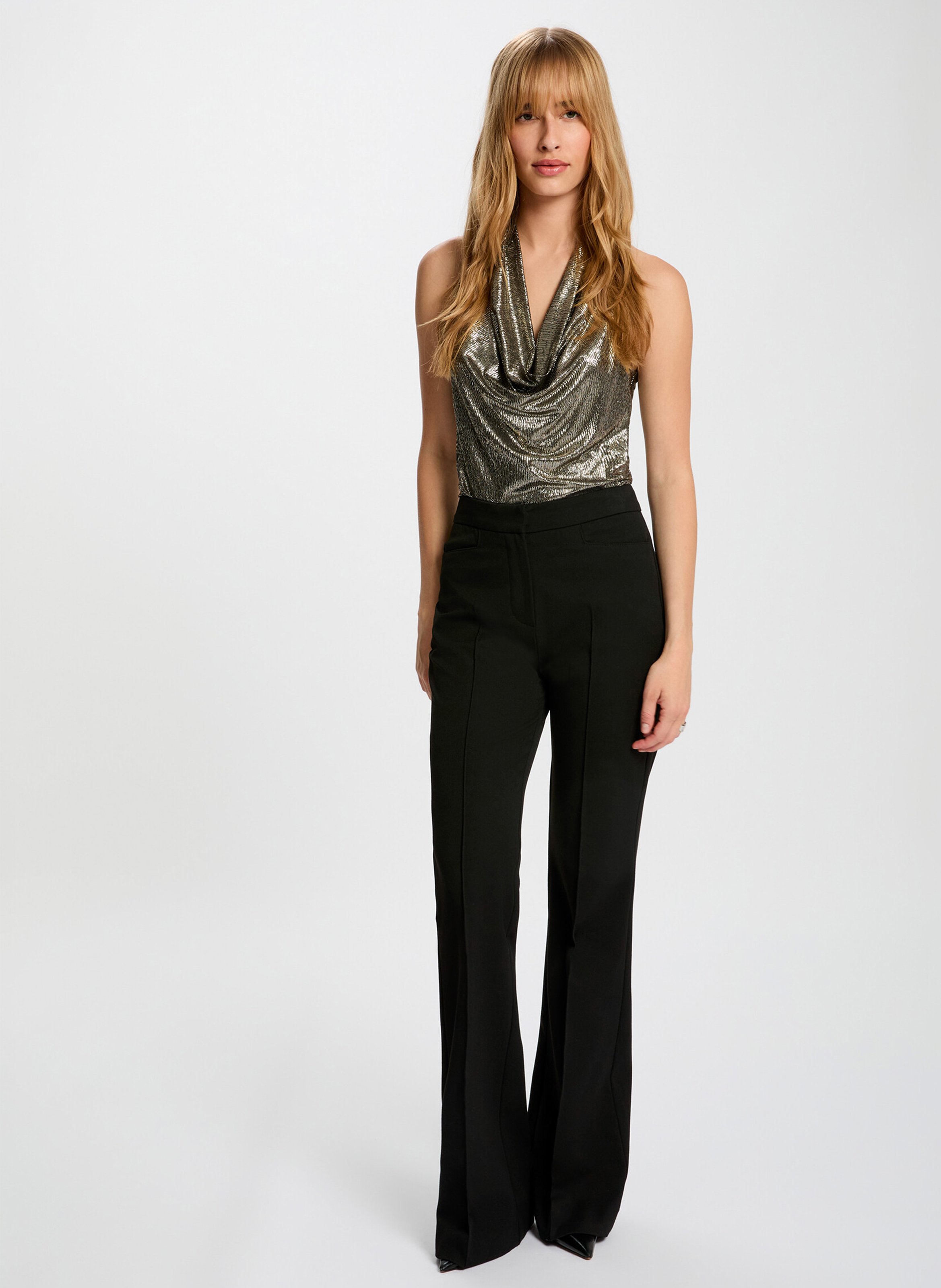 Top sans manches col bénitier MORGAN Doré