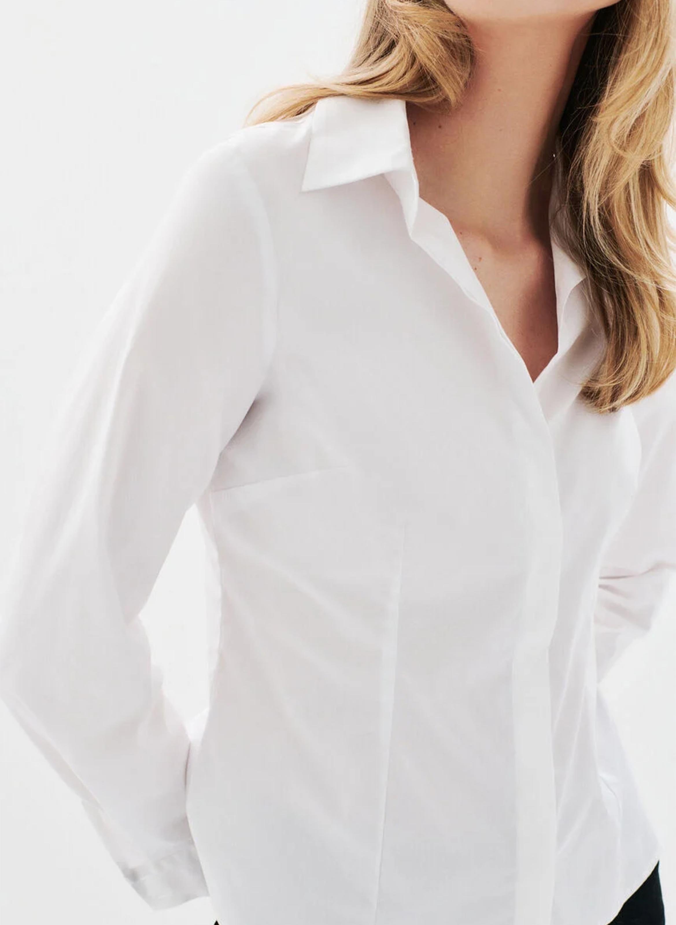 Classic collar in blended cotton CAROLL White