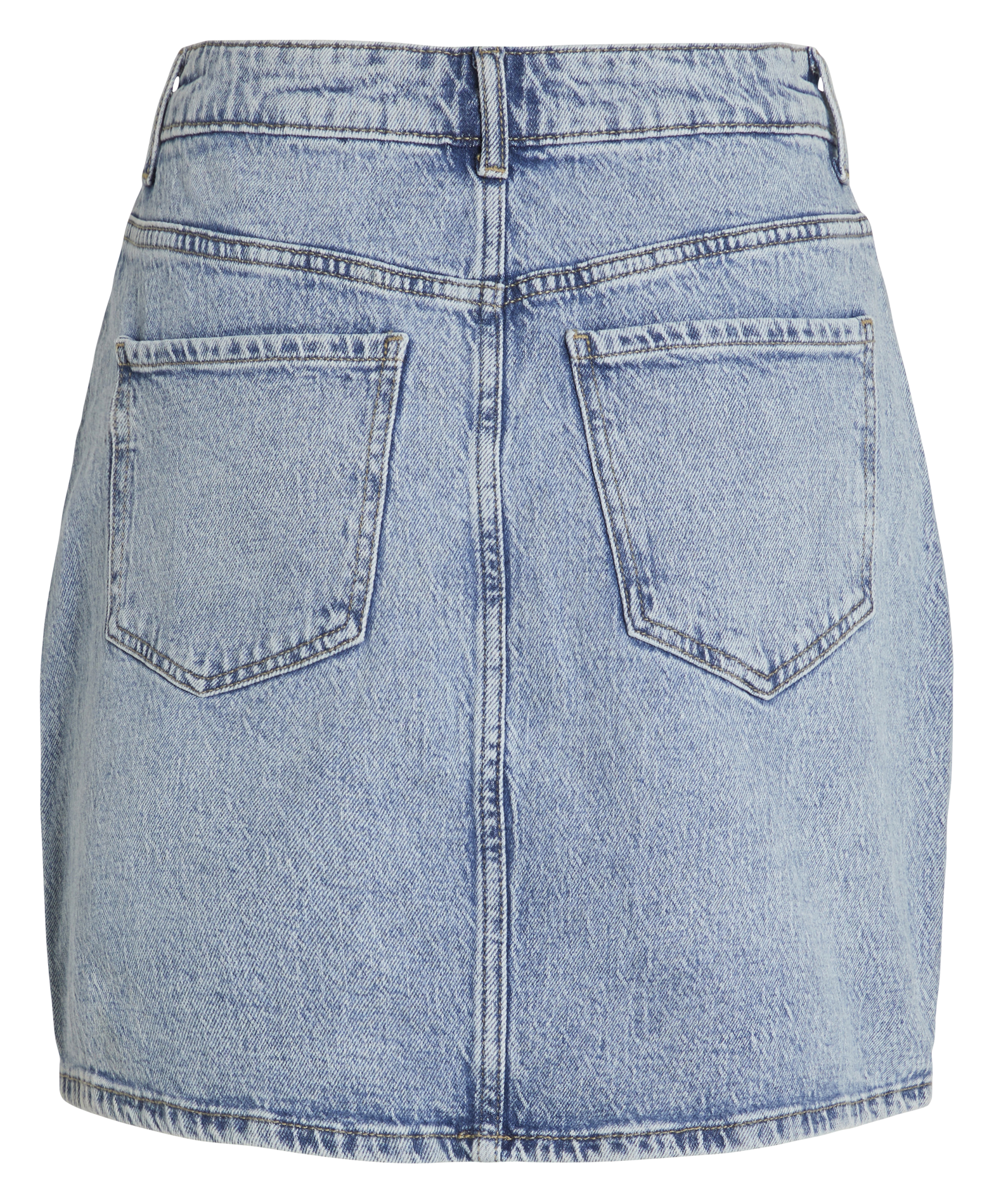 Jupe courte droite en jean VILA Bleu