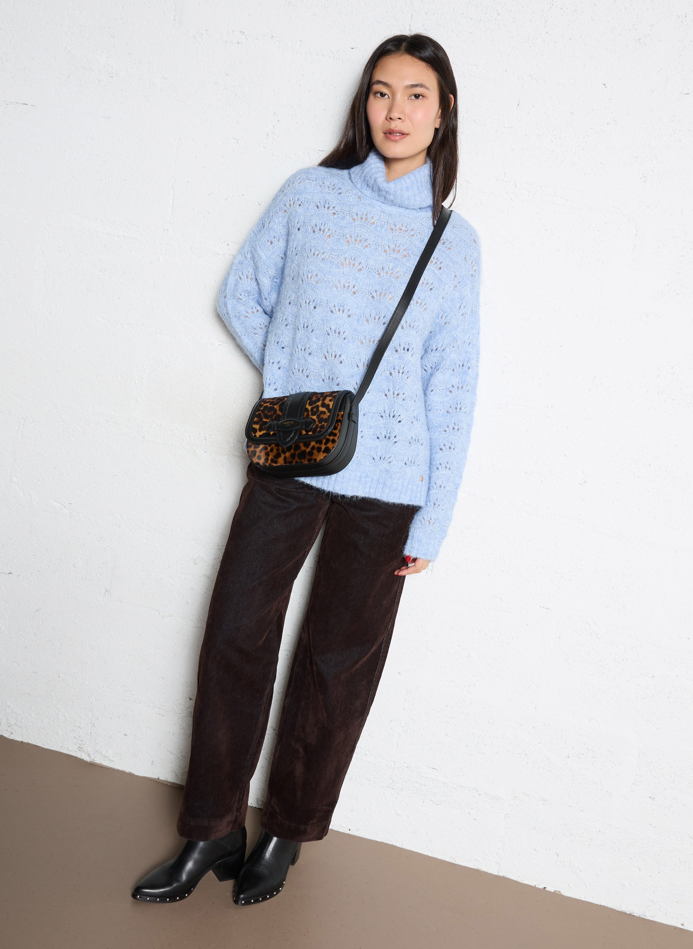 Sac bandoulière imprimé en cuir pony LANCEL Multicolore