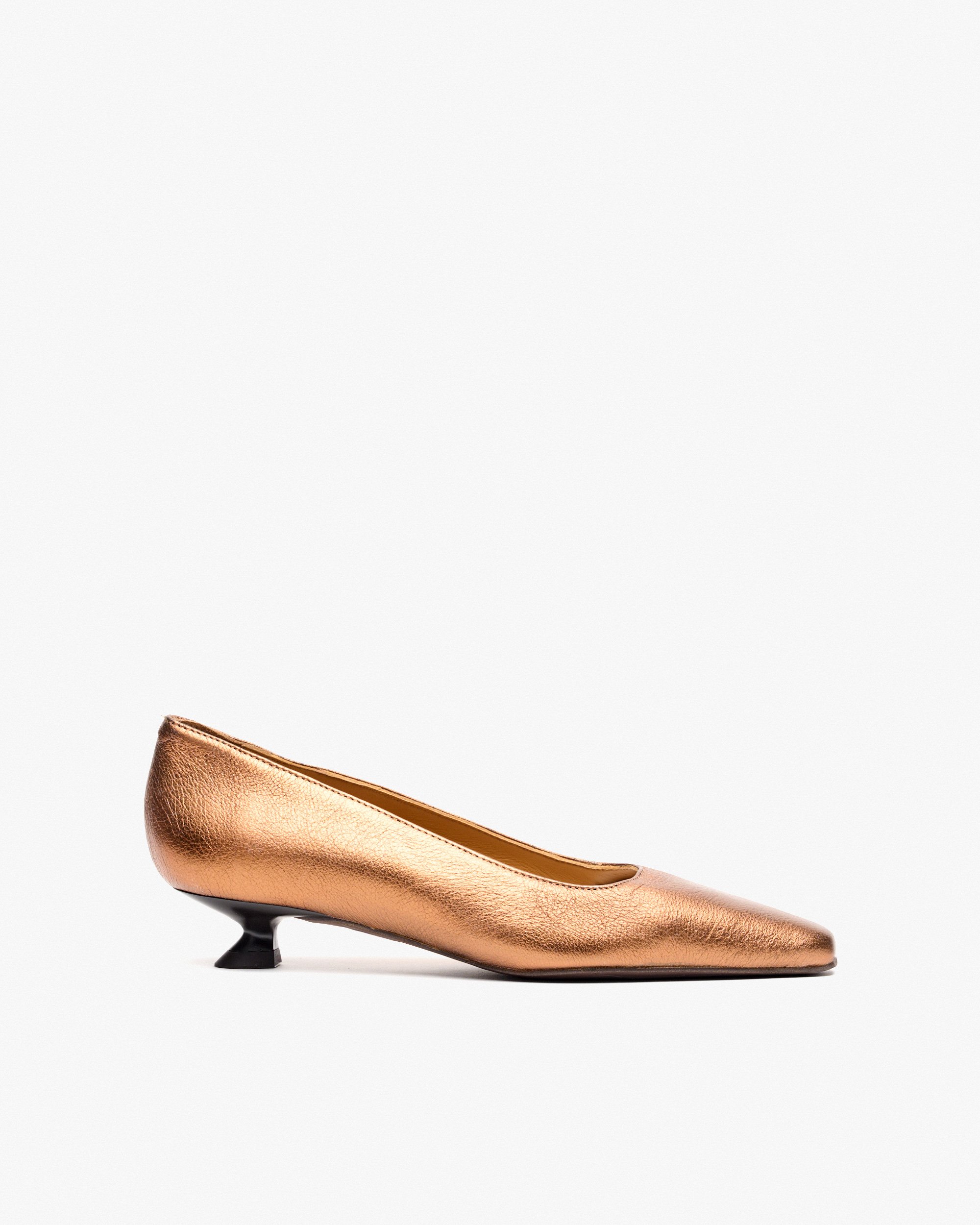 Bronze metallic leather pumps PEDRO MIRALLES Golden