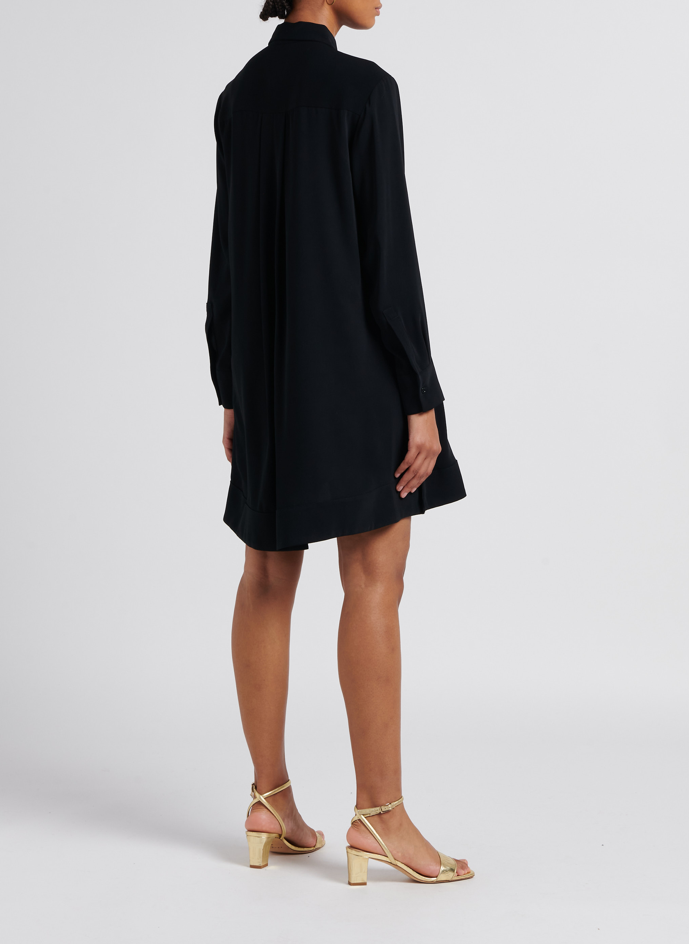 Korte jurk met klassieke kraag PINKO Zwart