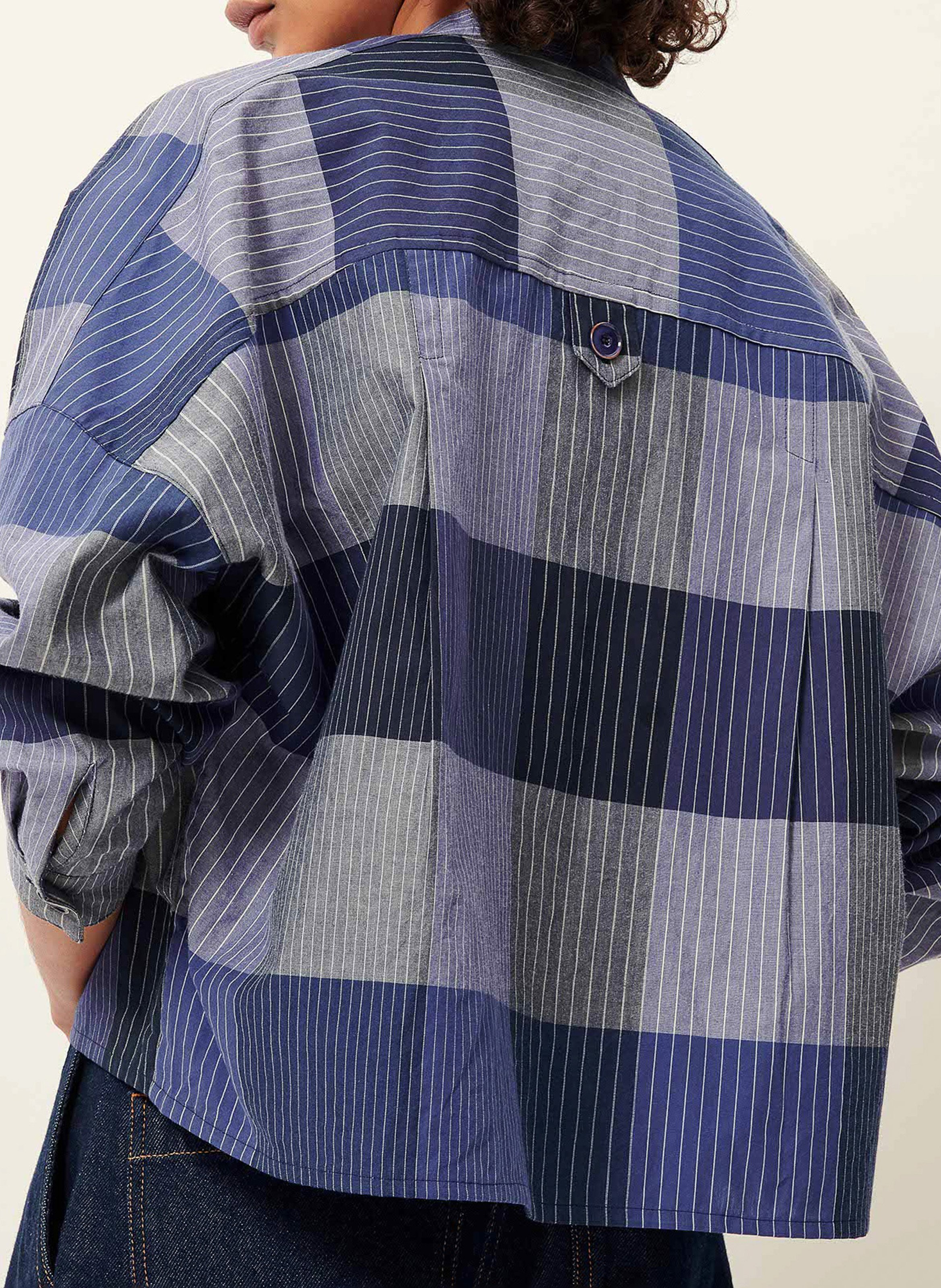 Oversized hemd met Mao-kraag SESSUN Blauw