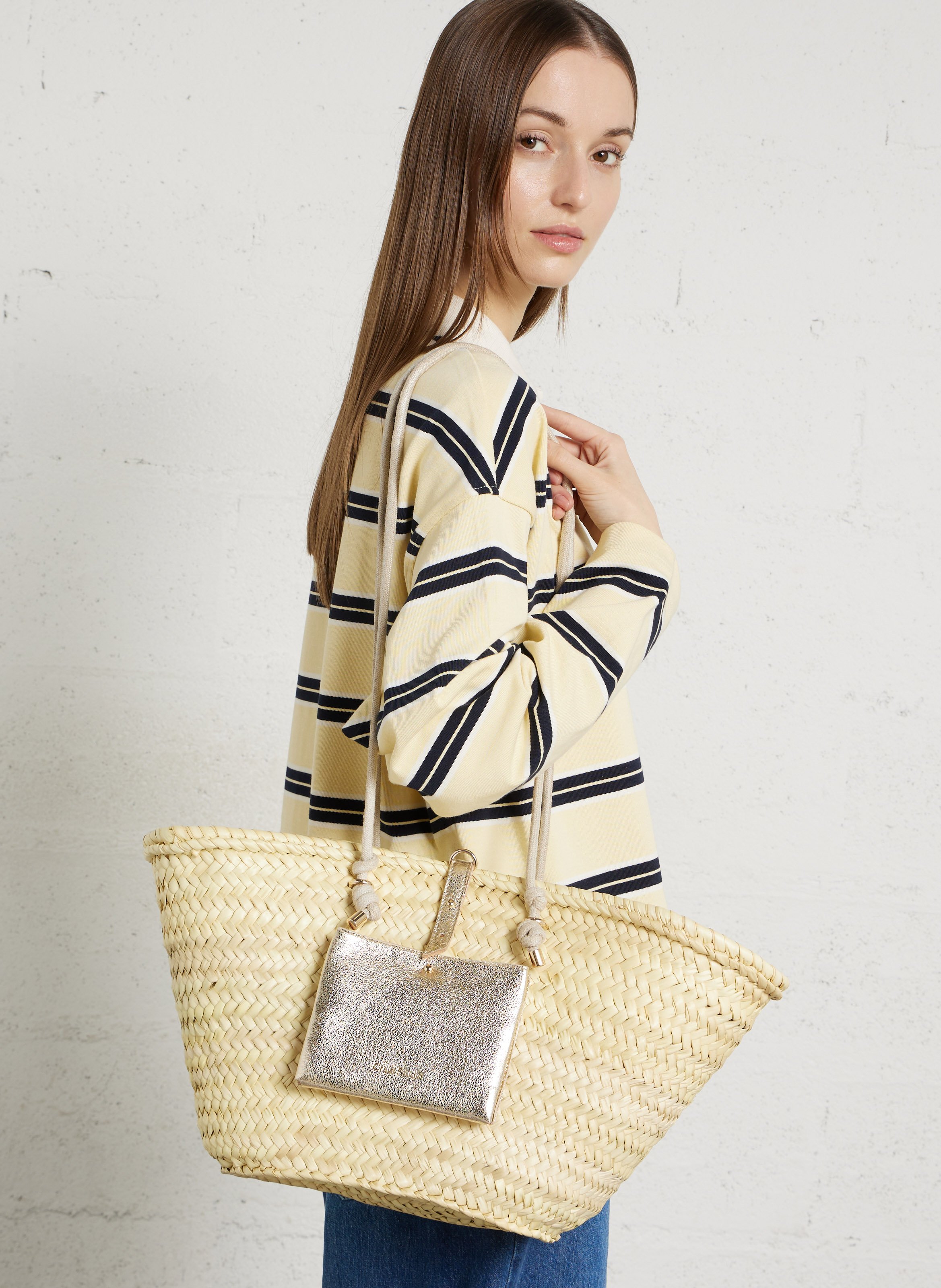 Geflochtener Korb aus Doumpalme CRAIE STUDIO Golden