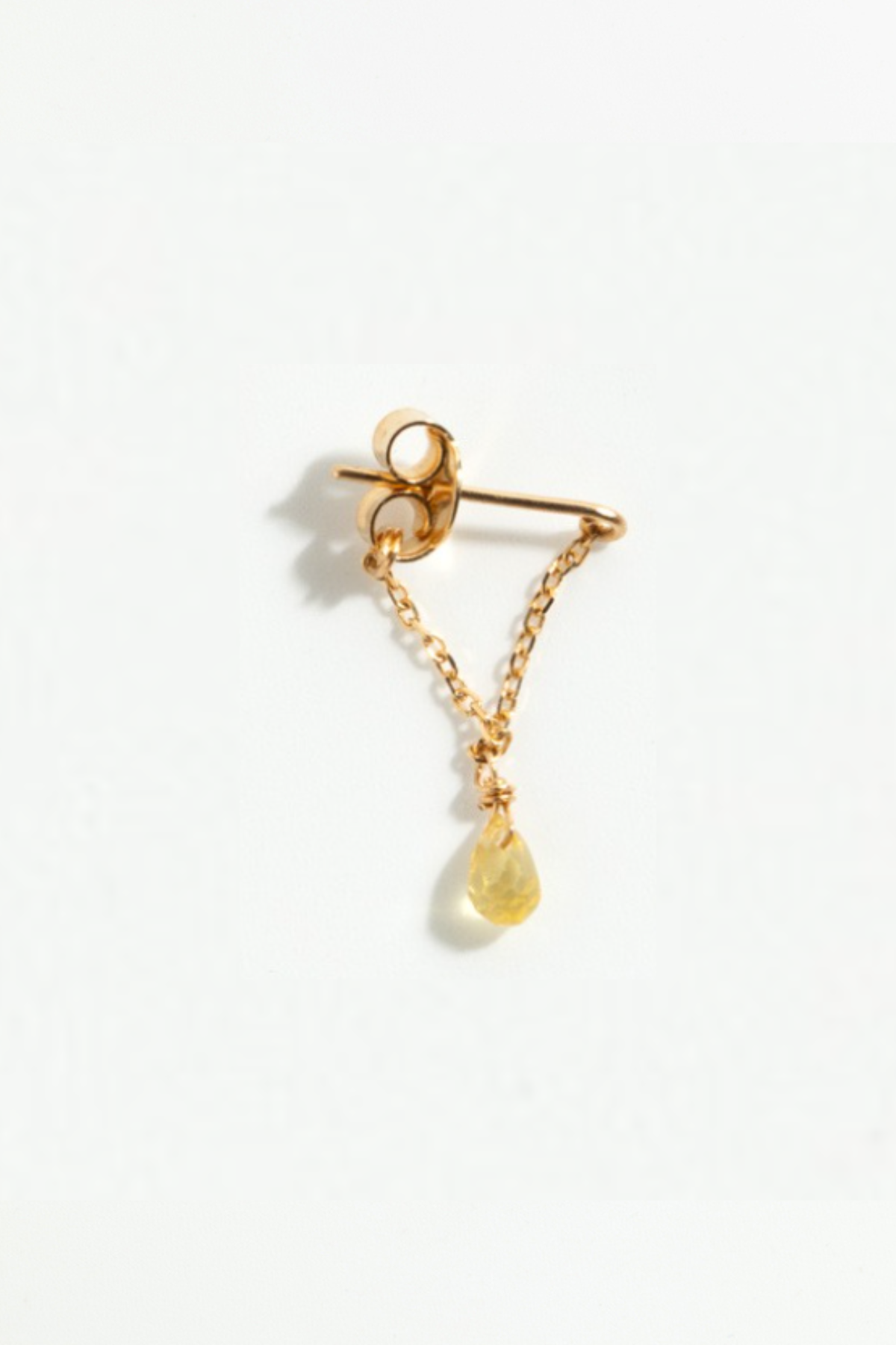 Mia gold 750 earrings - orange sapphire YAY Orange