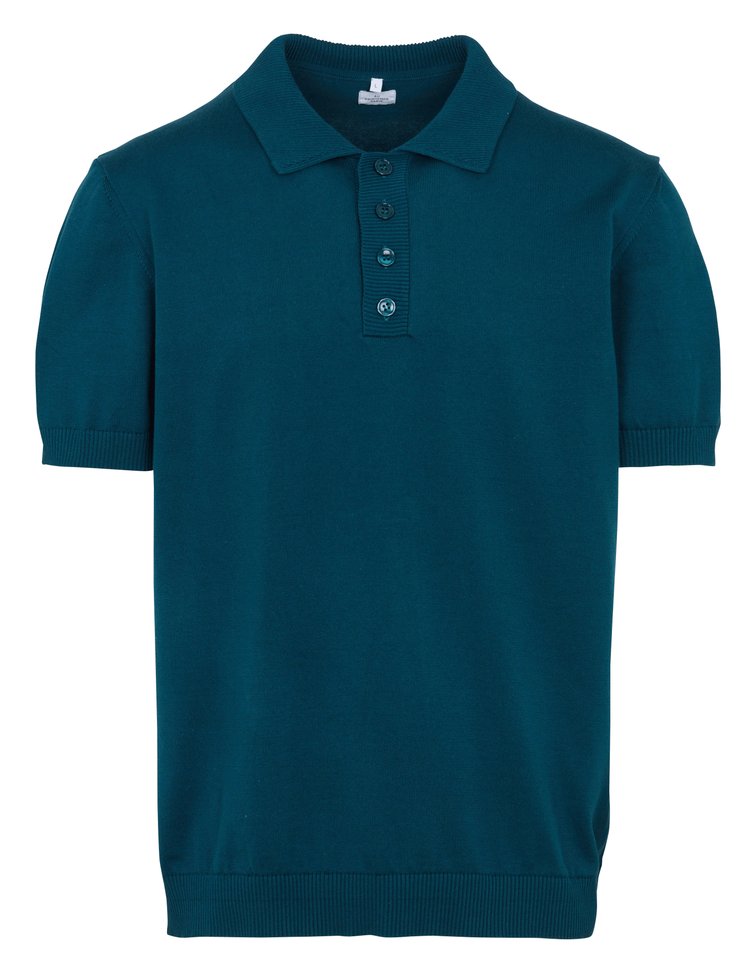 Straight cotton polo shirt AU PRINTEMPS PARIS Blue