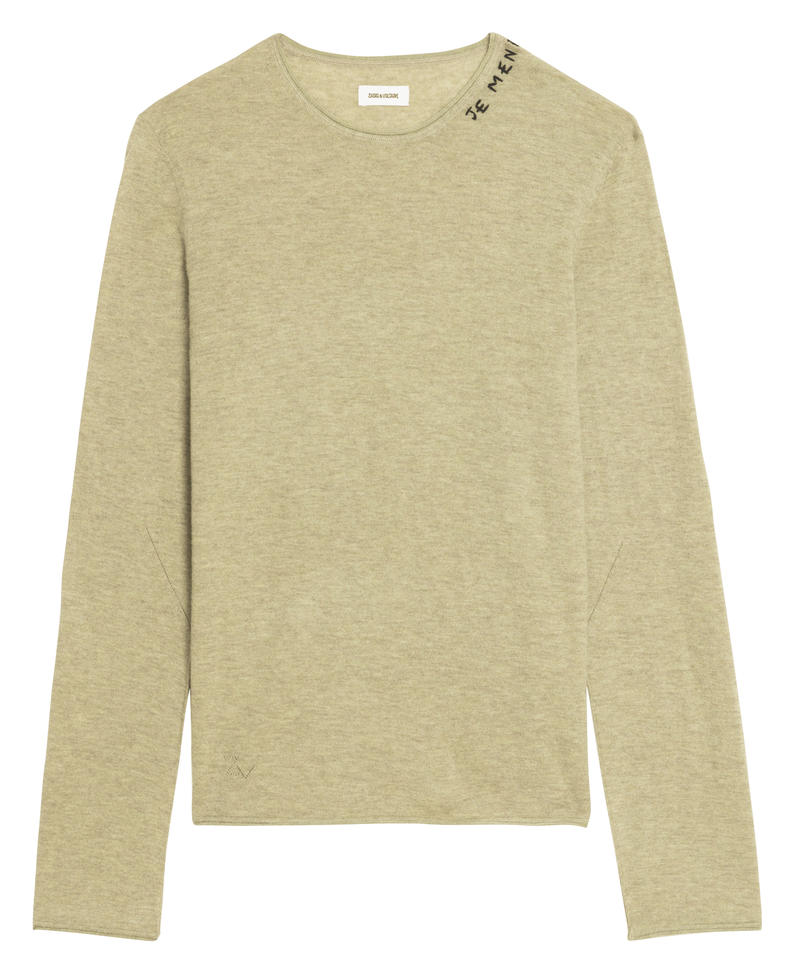 Tee-shirt col rond en cachemire ZADIG&VOLTAIRE Vert