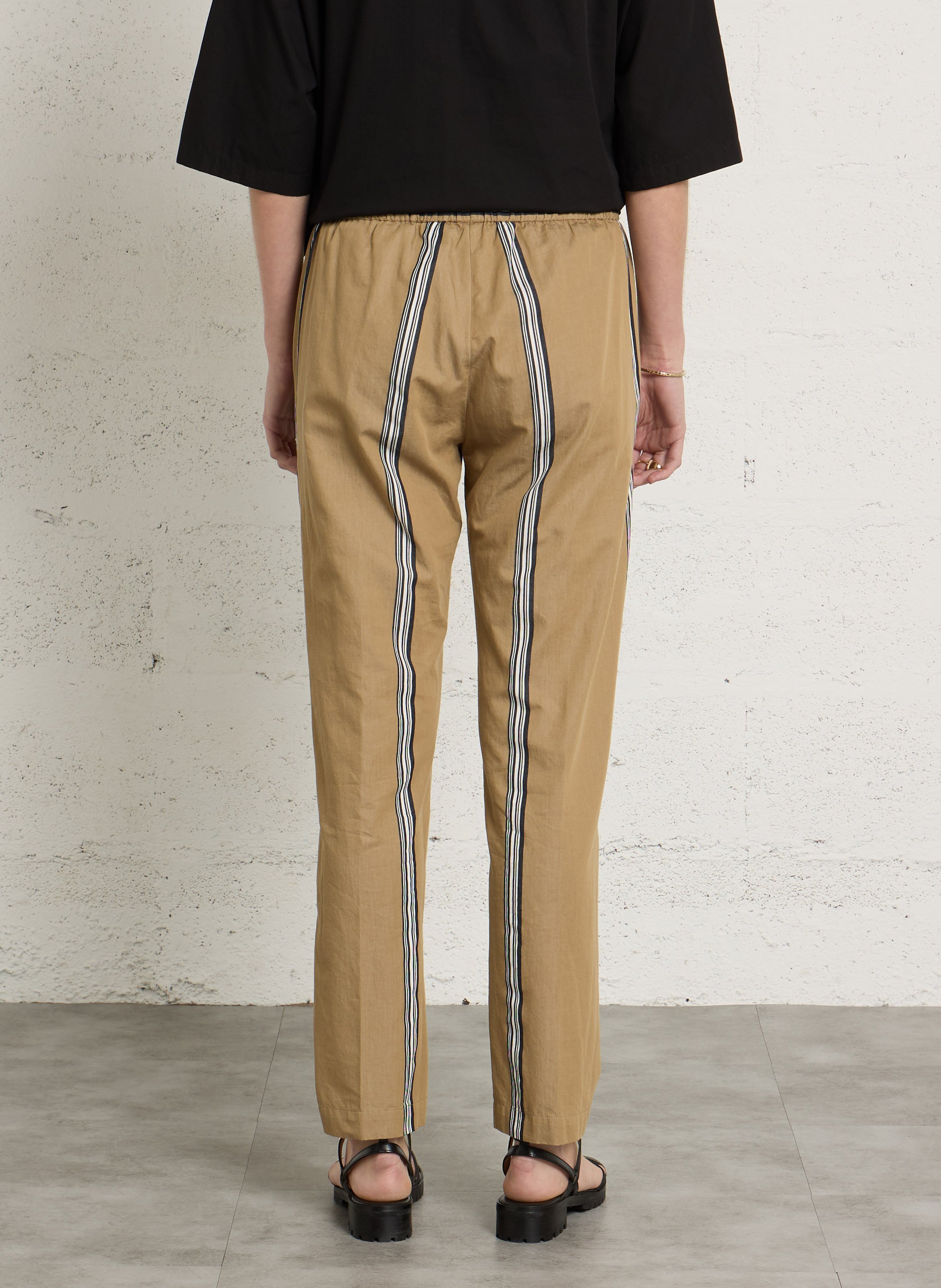 Pantalon carotte en coton DIEGA Multicolore