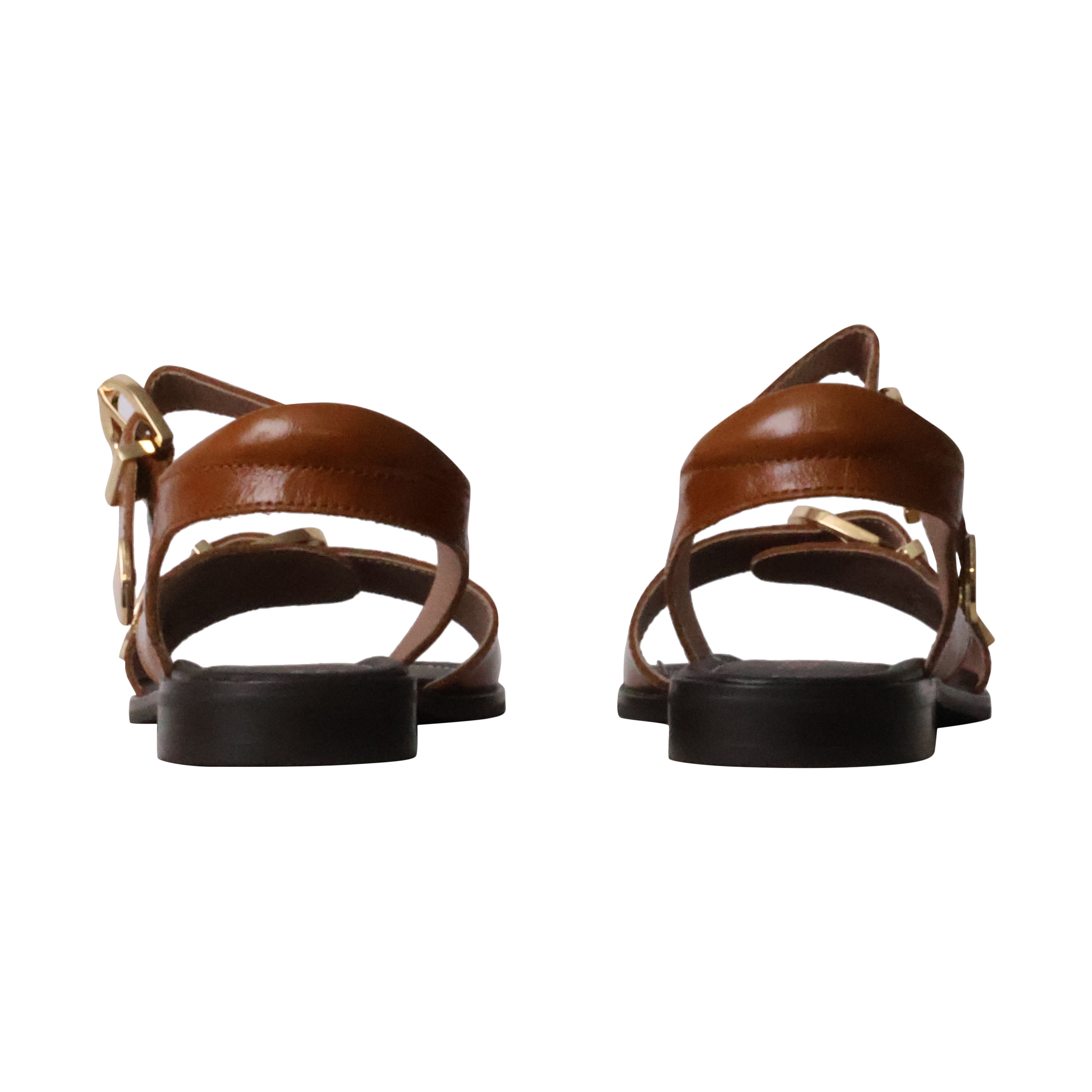 Fiona leather sandals EMILIE KARSTON Brown