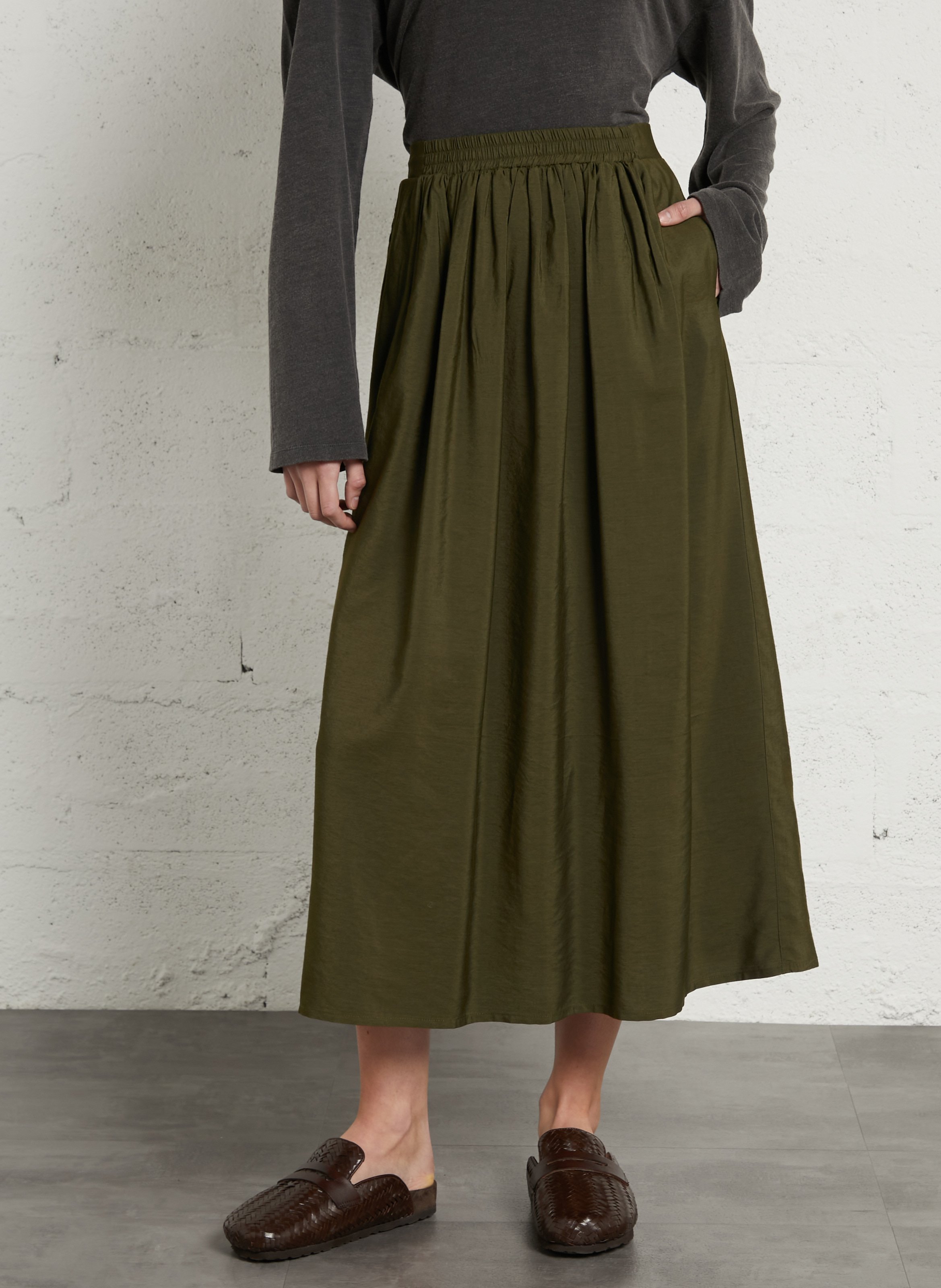 Midi skirt TINSELS Khaki