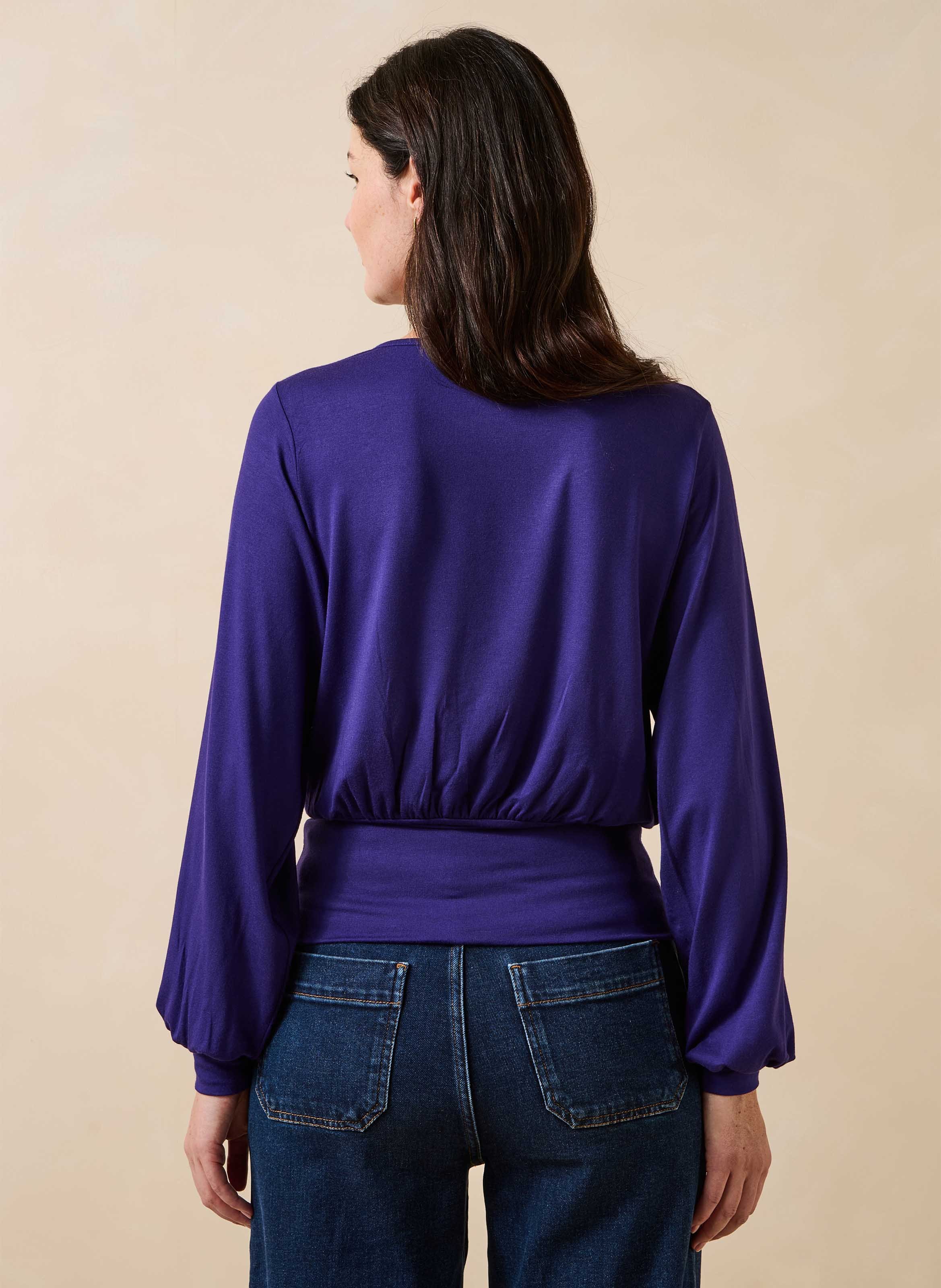 Round-neck T-shirt LA FEE MARABOUTEE Purple