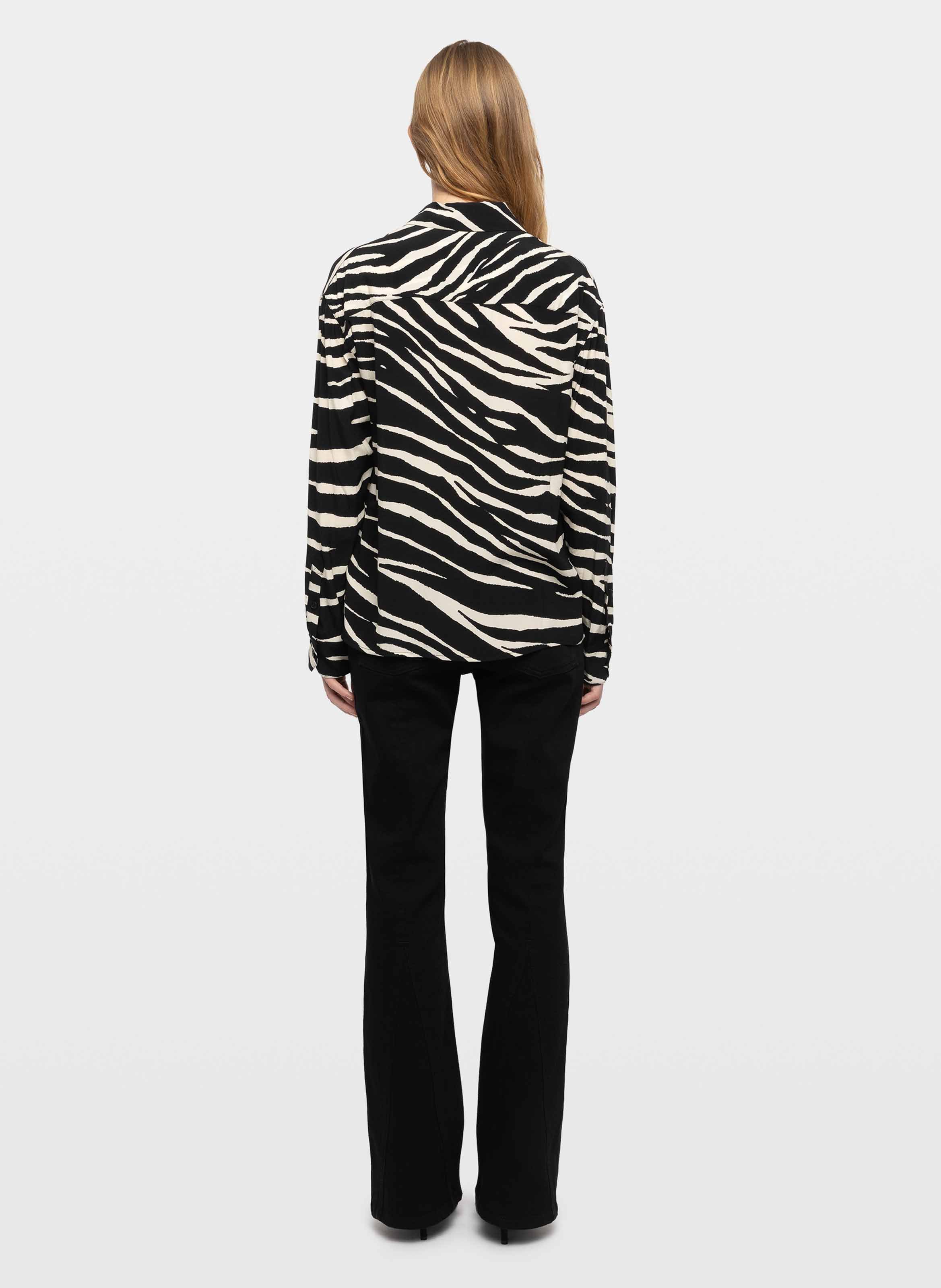 Chemise droite zébrée  ZADIG&VOLTAIRE Noir