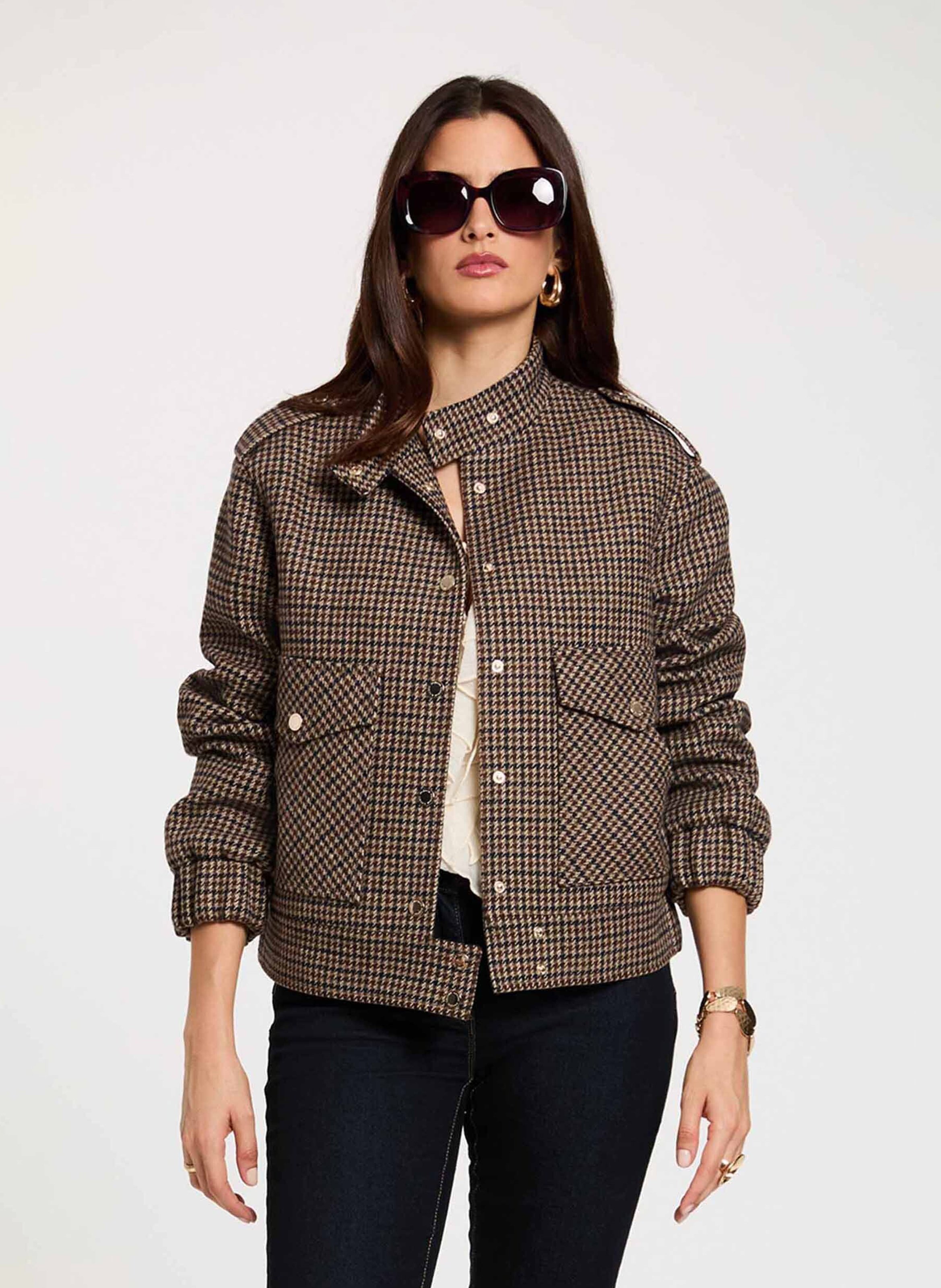 Patterned High-Neck Jacket MORGAN Multicolored