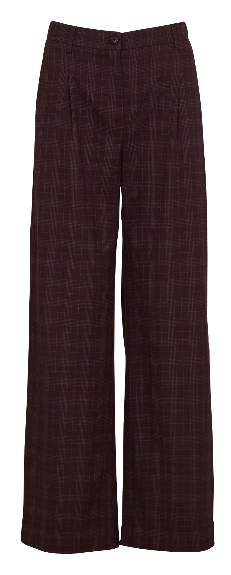 Wijde, geruite broek NICE THINGS Paars