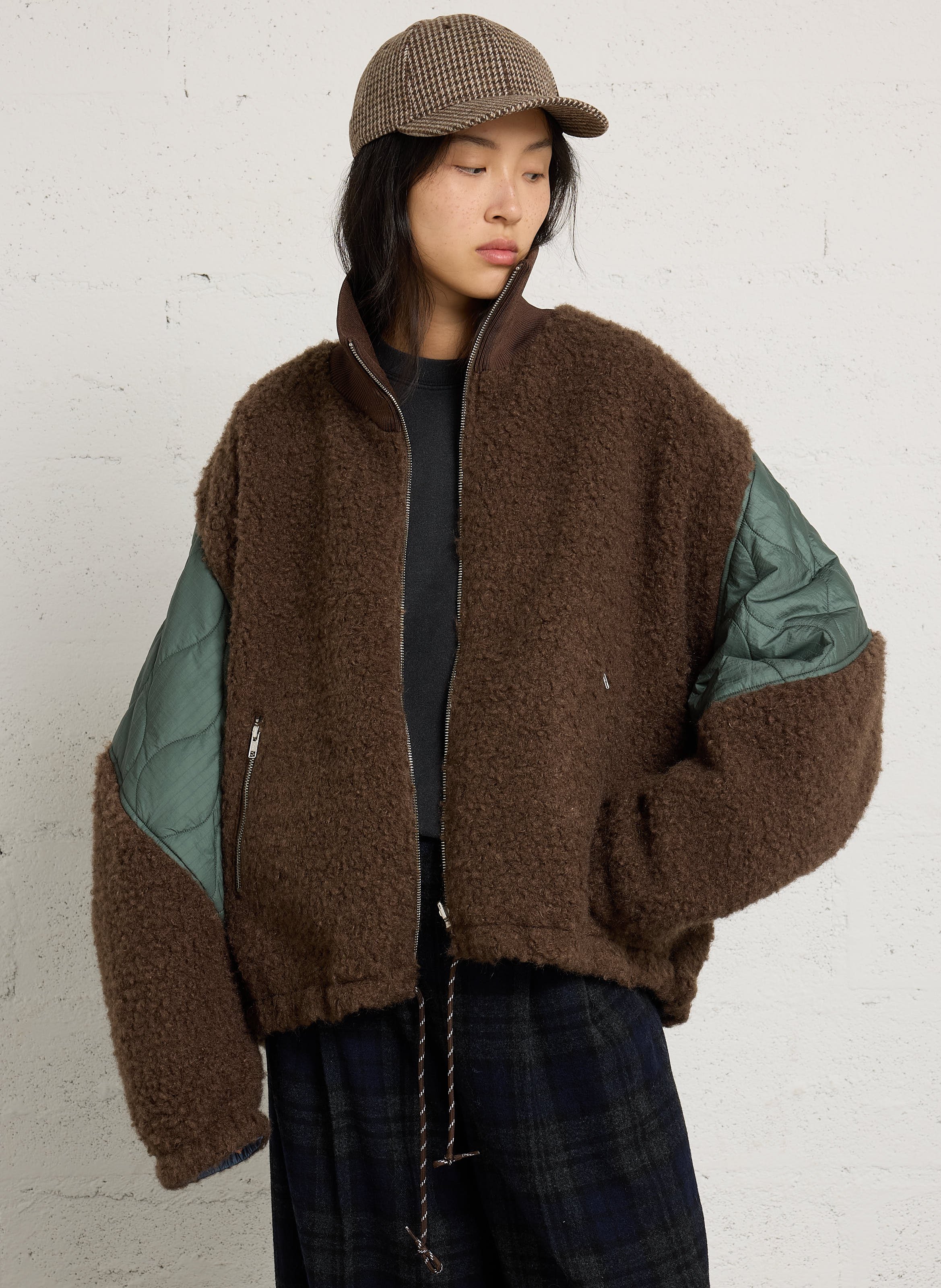 Weite Zweimaterialjacke BELLEROSE Braun