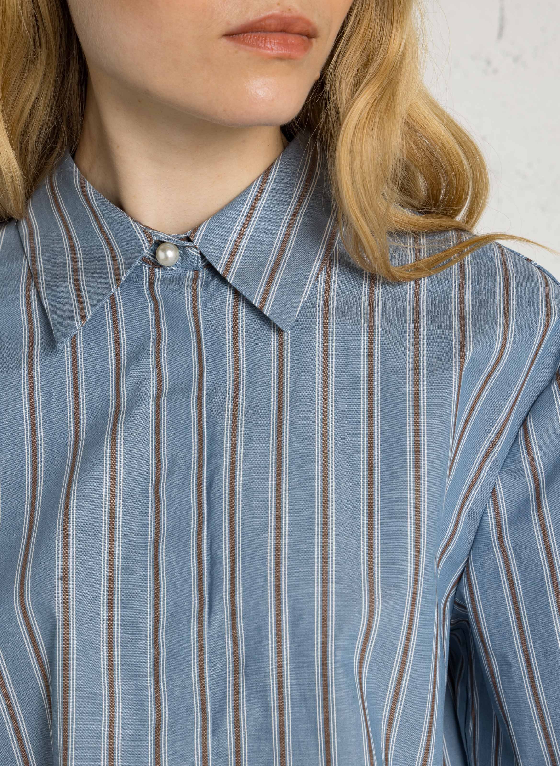 Katoenen oversized overhemd LIU JO Blauw