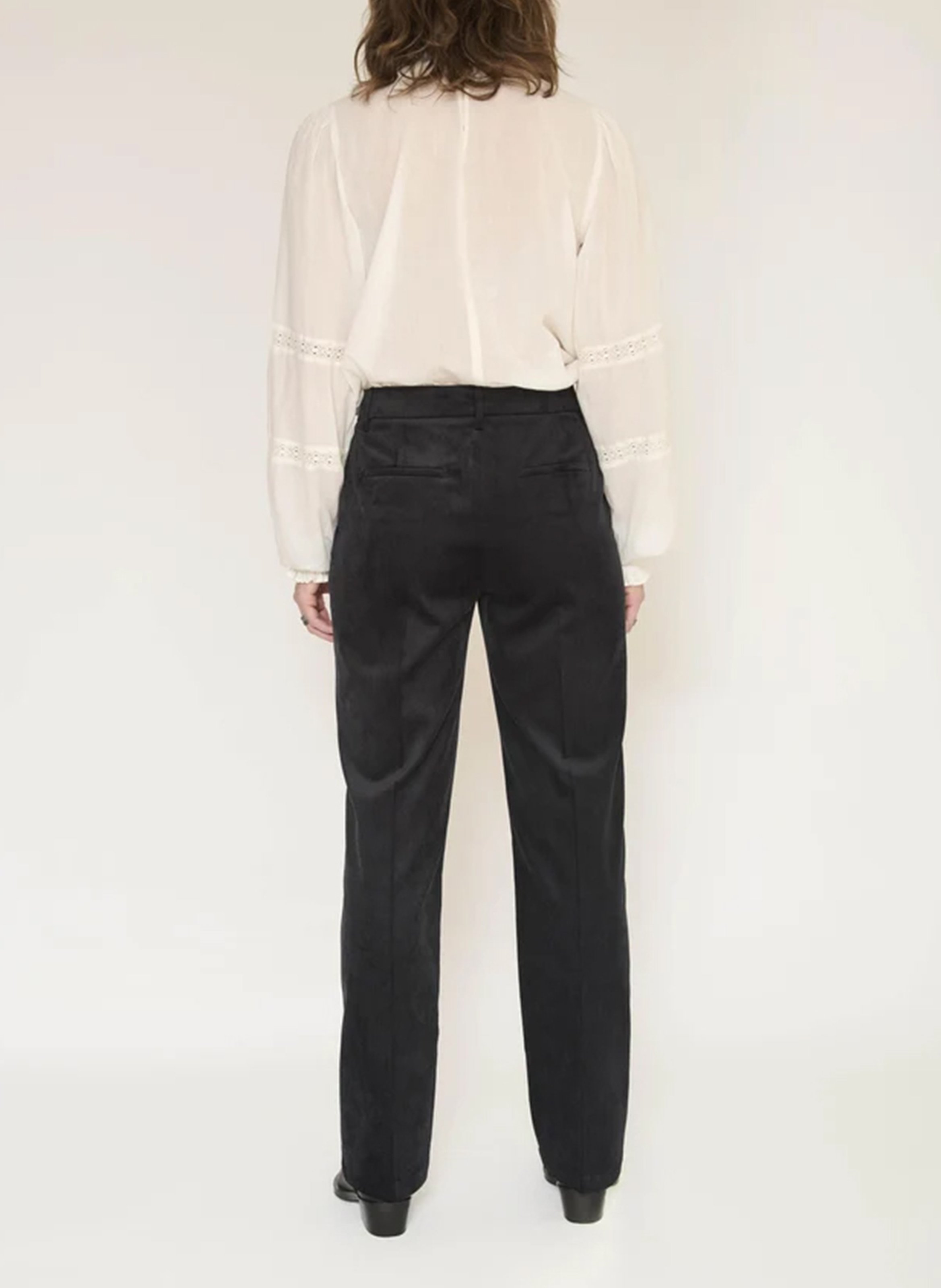 Pantalon droit velours côtelé MKT Noir