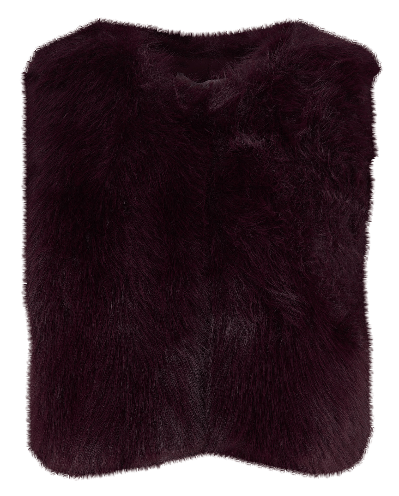 Veste droite sans manches effet fourrure LA FEE MARABOUTEE Violet
