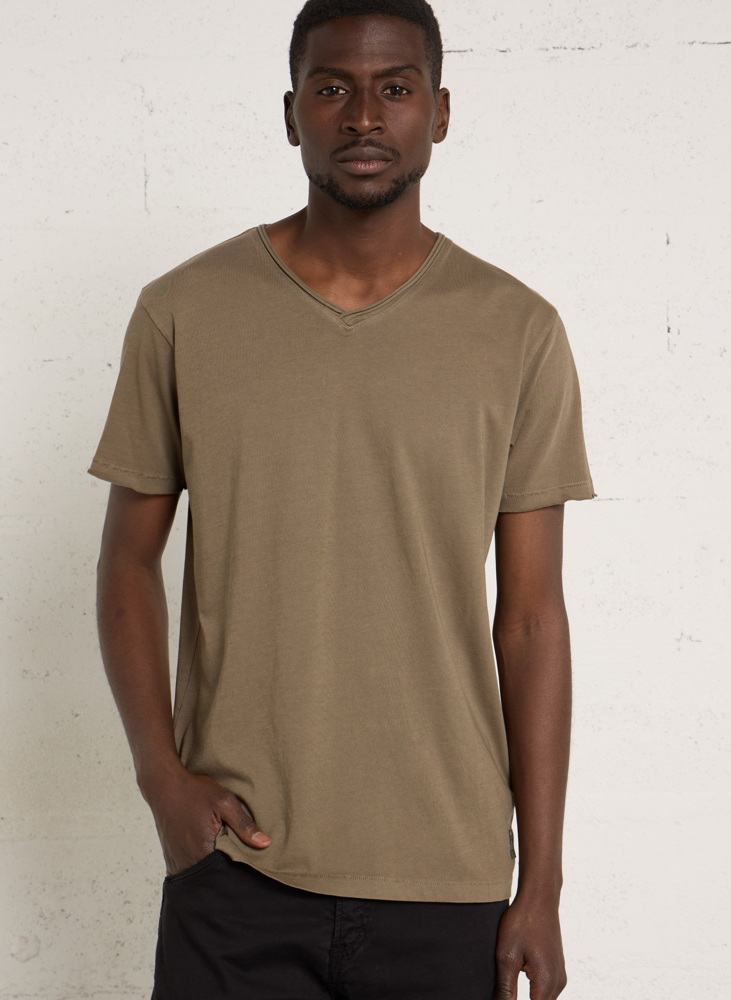 Baumwoll-T-Shirt mit U-Boot-Ausschnitt LE TEMPS DES CERISES Weiss