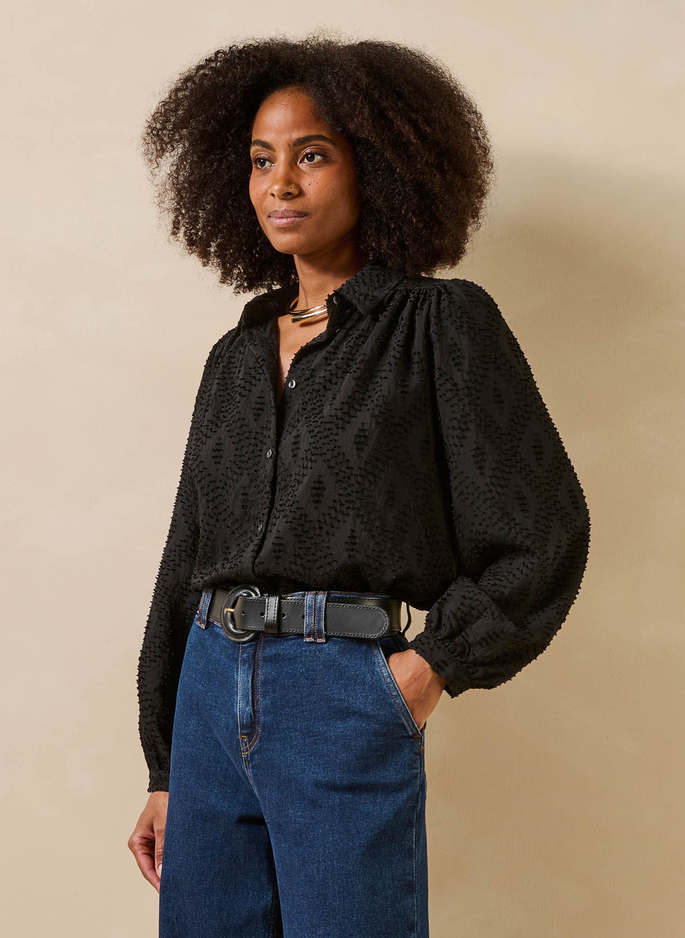 Straight long-sleeved shirt LA FEE MARABOUTEE