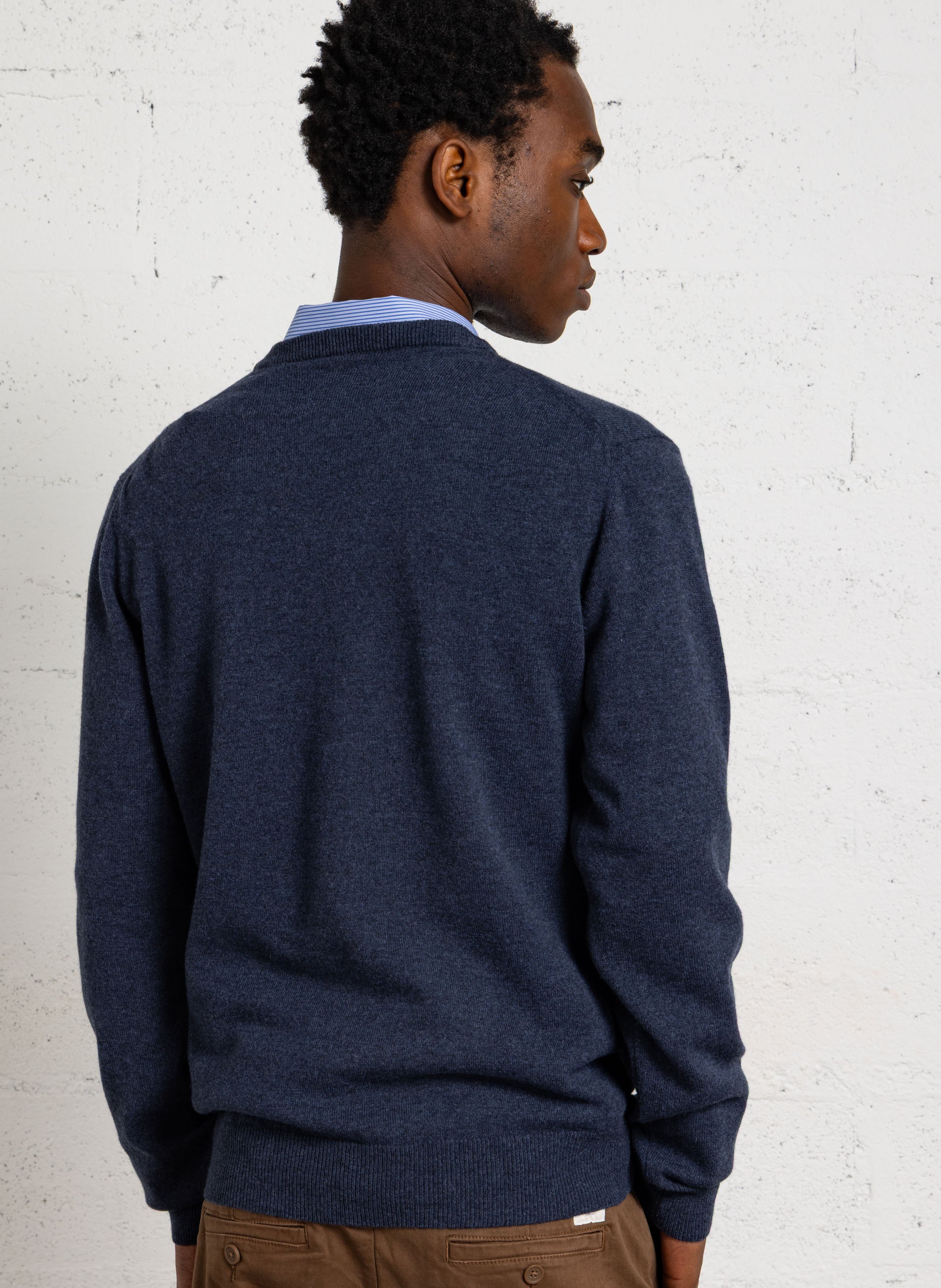 Wollpullover mit V-Ausschnitt GANT Blau