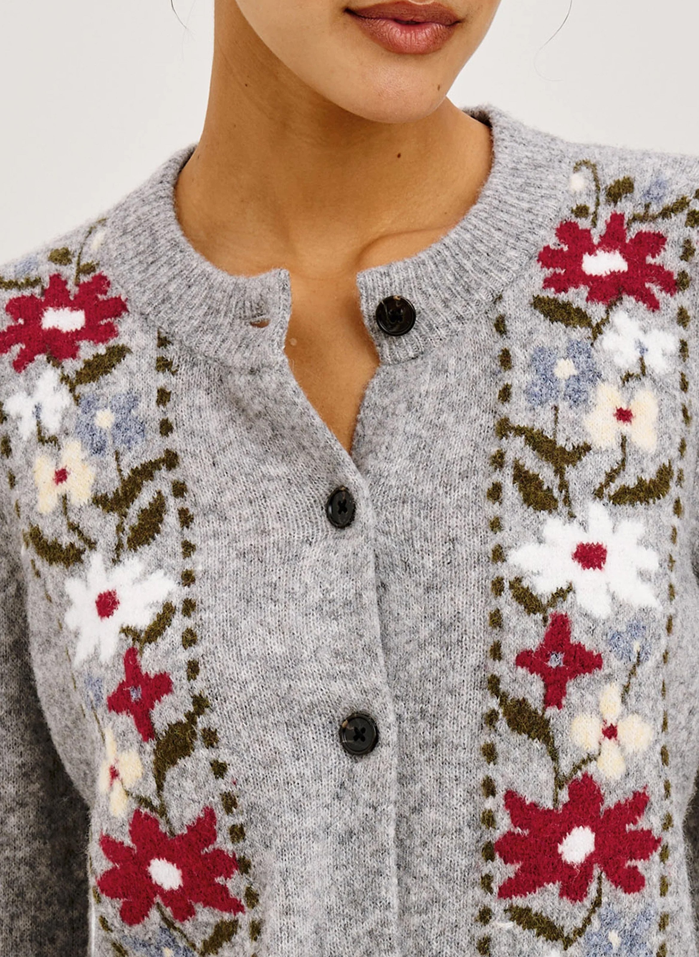 Gilet droit imprimé RAILS Gris