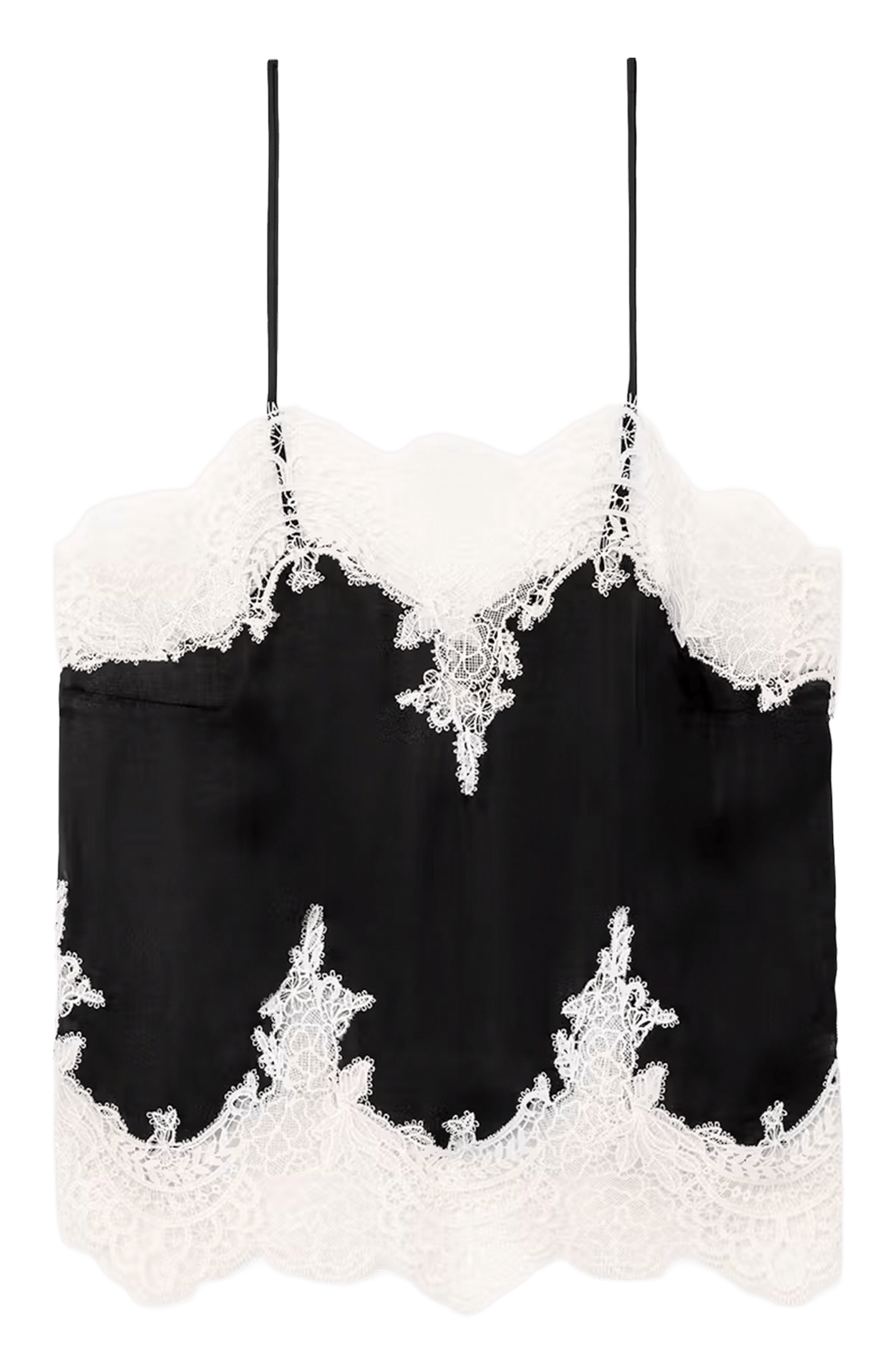 Zweifarbiges Camisole mit Spitze ZADIG&VOLTAIRE Schwarz