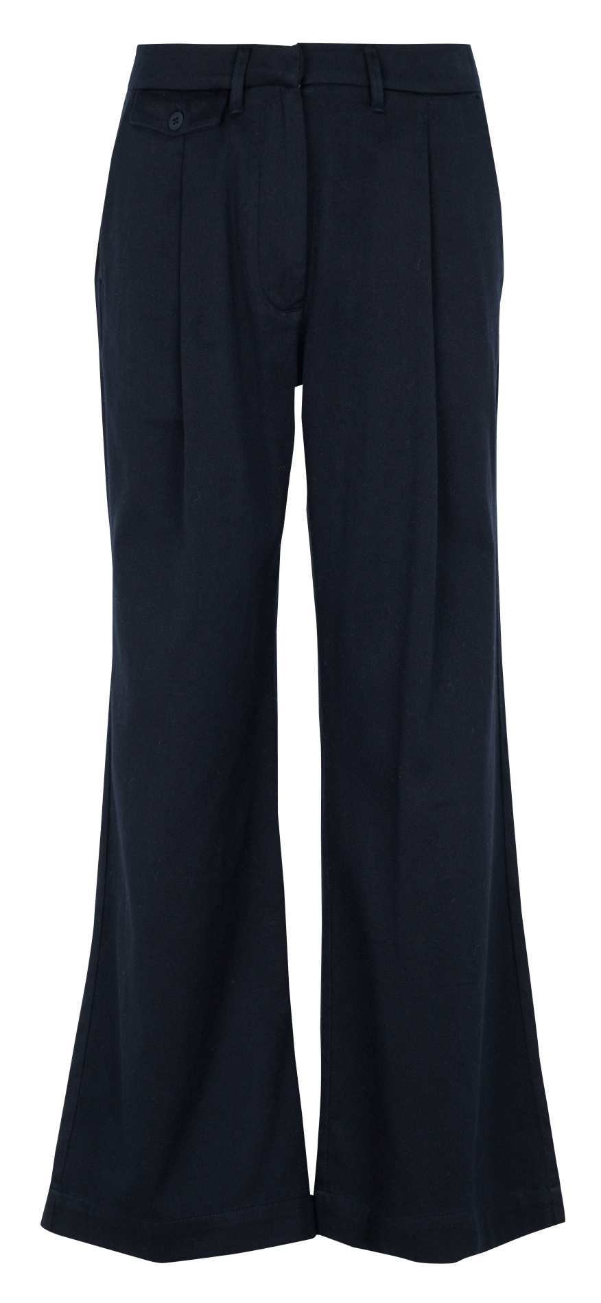 Pantalon droit uni en coton bio THINKING MU Bleu