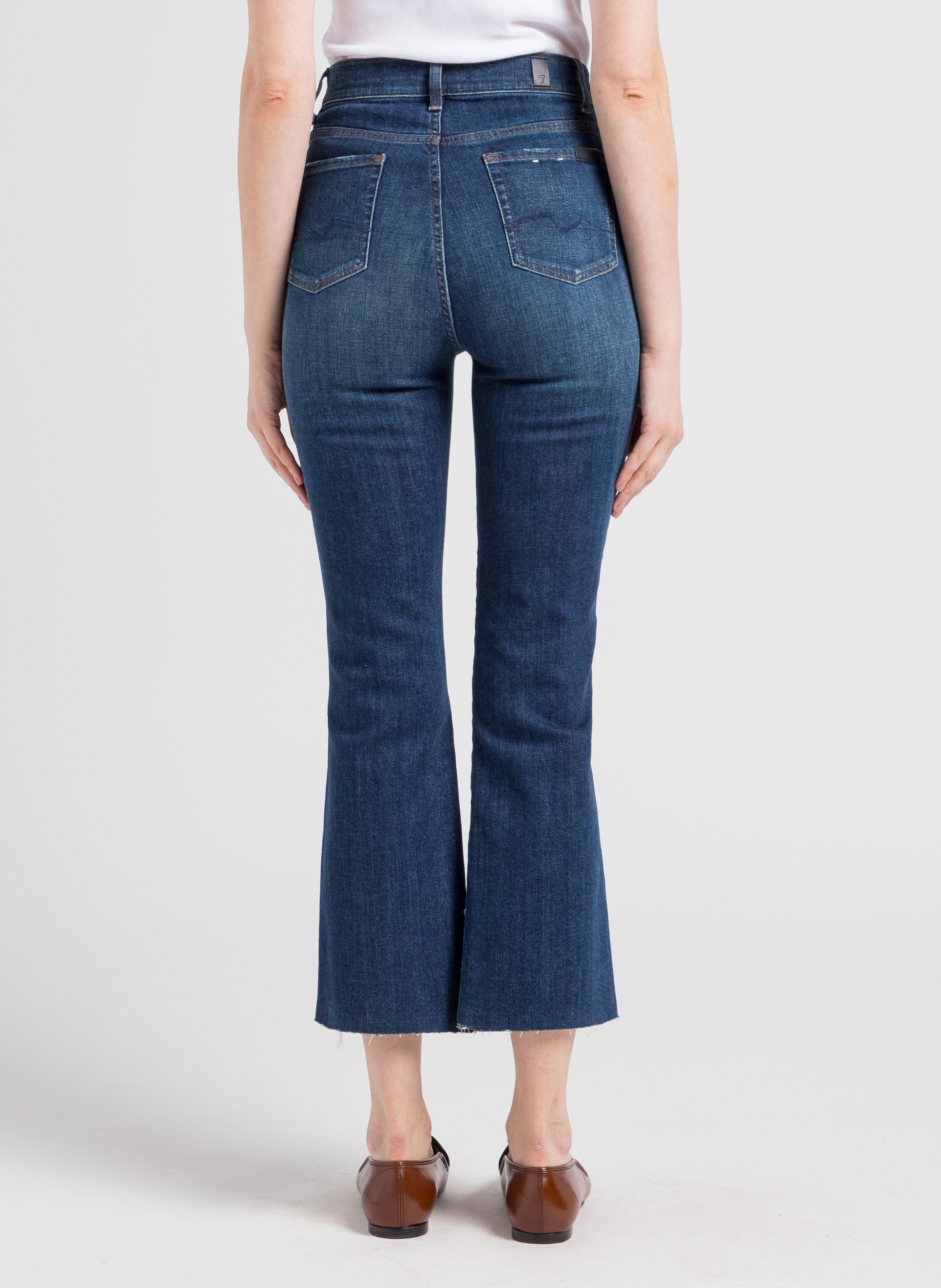 Straight-fit jeans van katoenmix 7 FOR ALL MANKIND Blauw