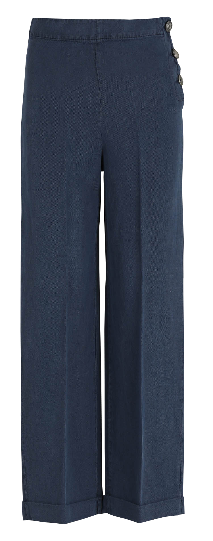 Straight-cut lyocell and linen pants MAX&Co. Blue