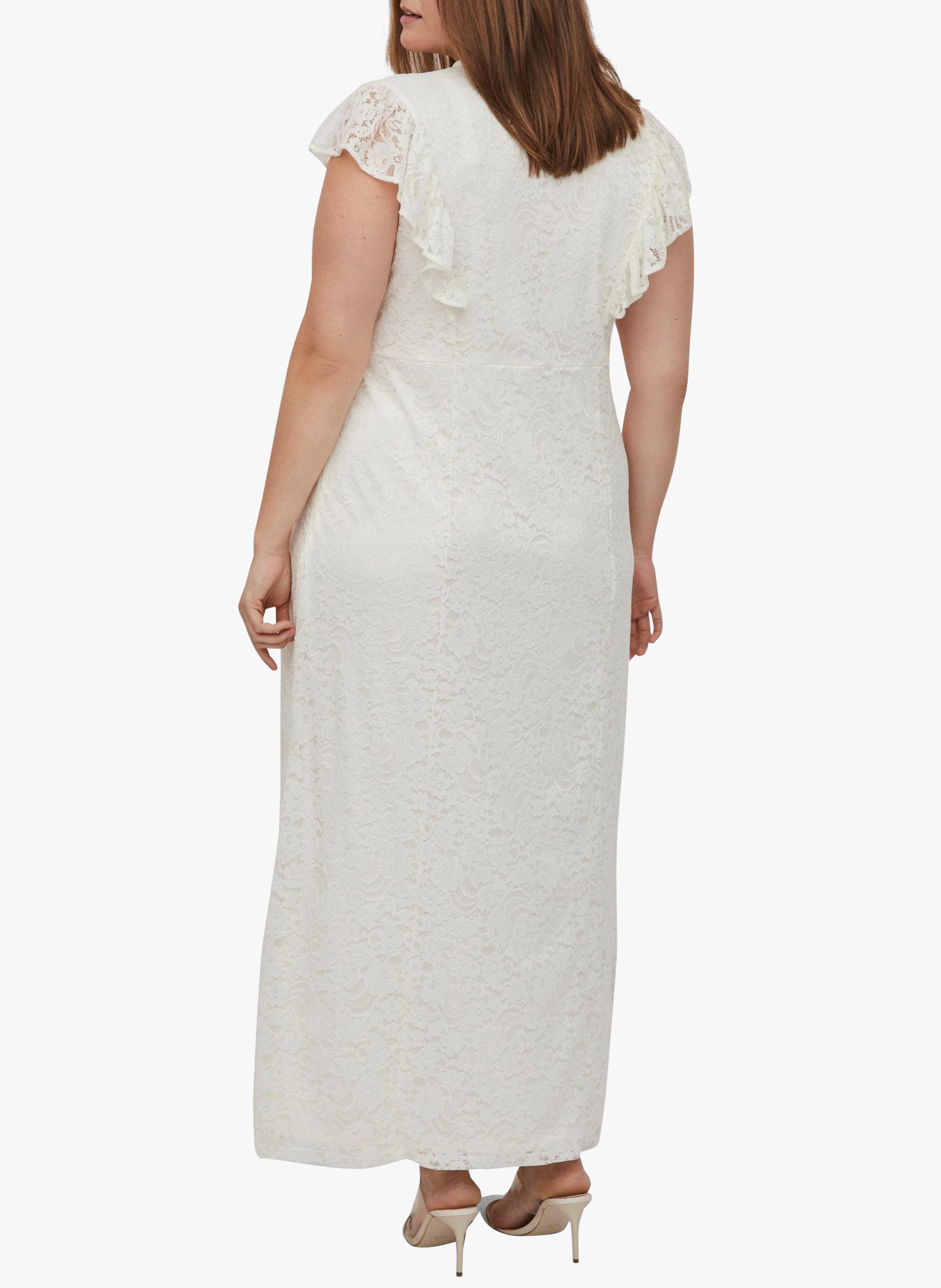 Robe longue en dentelle EVOKED Blanc