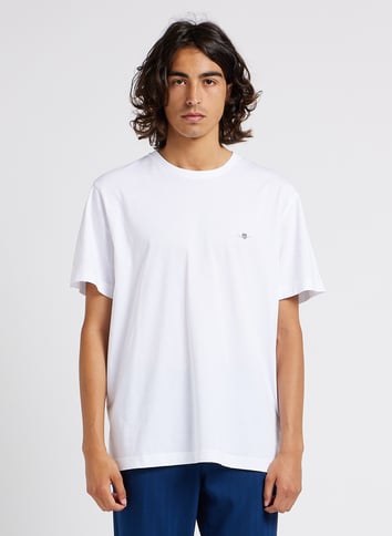 GANT Blanc Coton Col Rond Pull Hommes Taille M GANT Blanc Coton Col Rond Pull Hommes Taille M