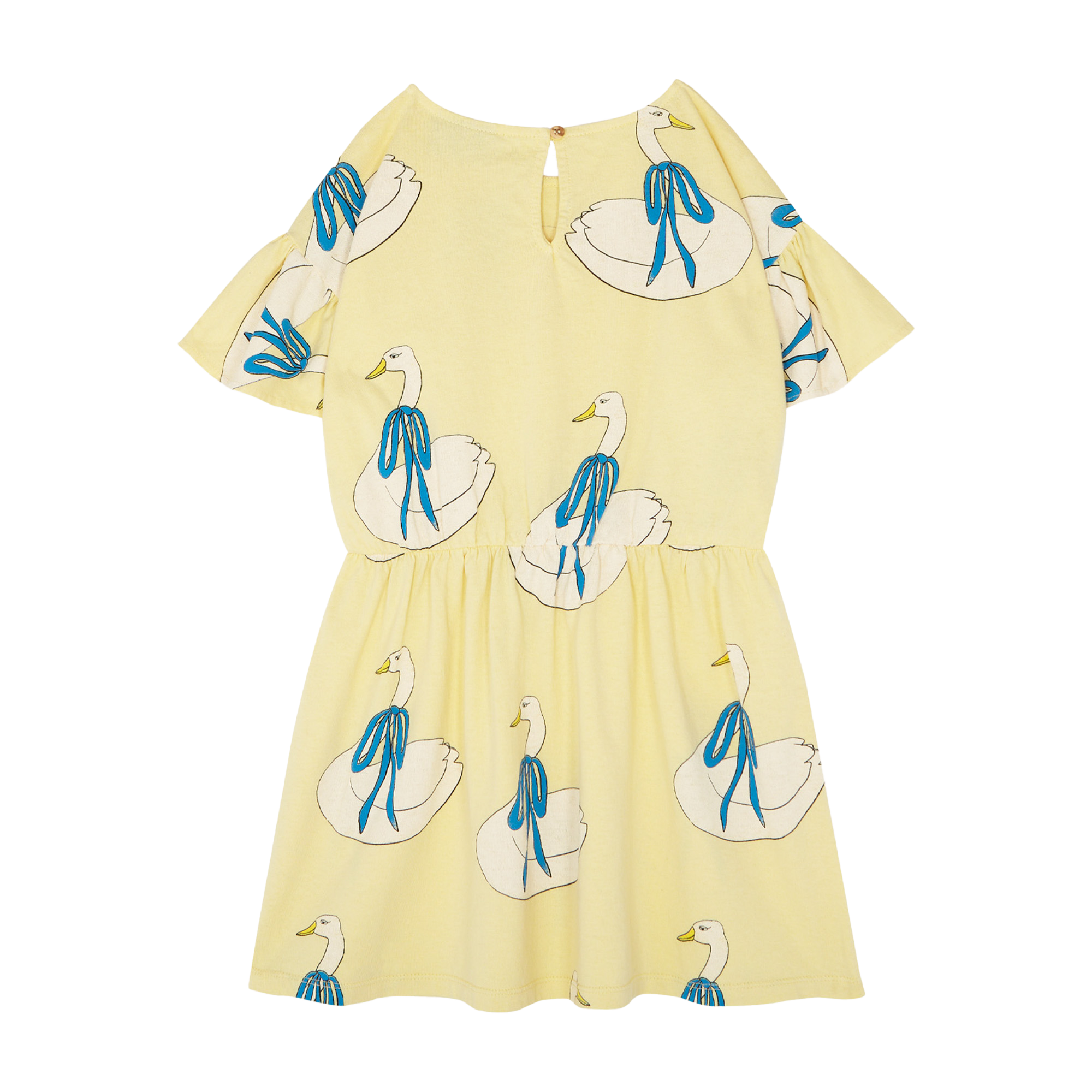 Robe courte col rond en coton imprimé THE CAMPAMENTO Jaune