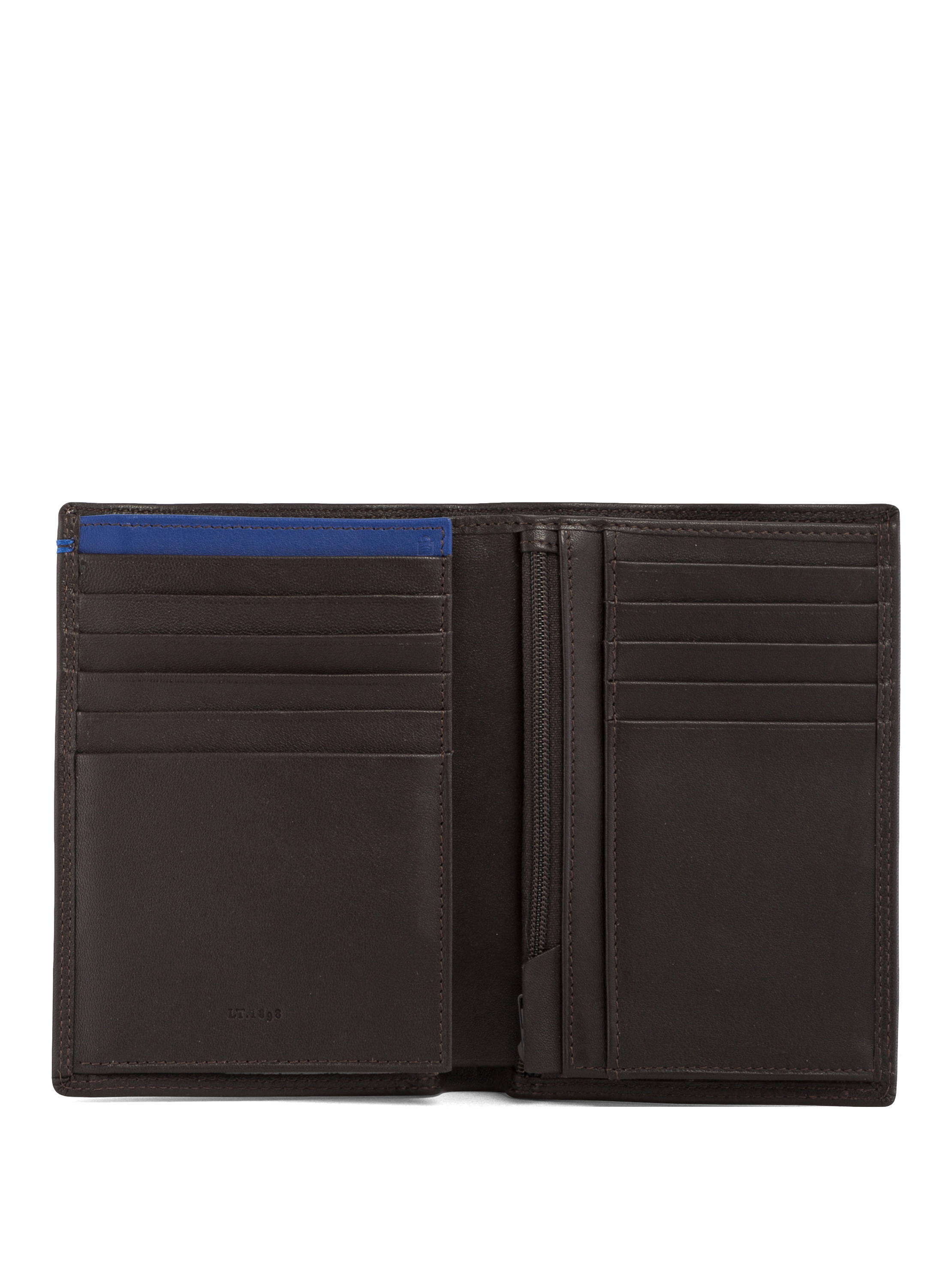 Kleine, leren portemonnee LE TANNEUR Bruin