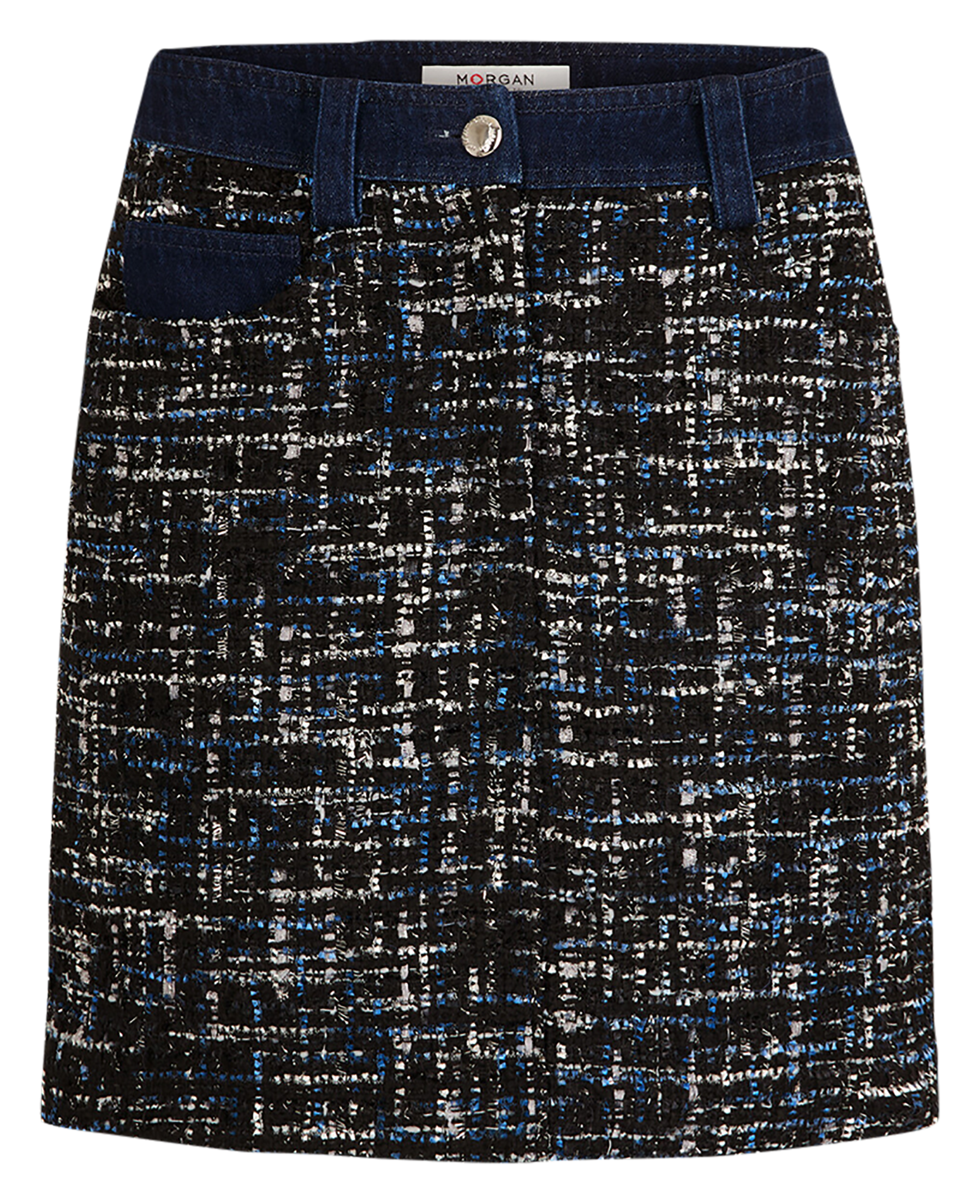 Korte, rechte rok van tweed MORGAN Veelkleurig