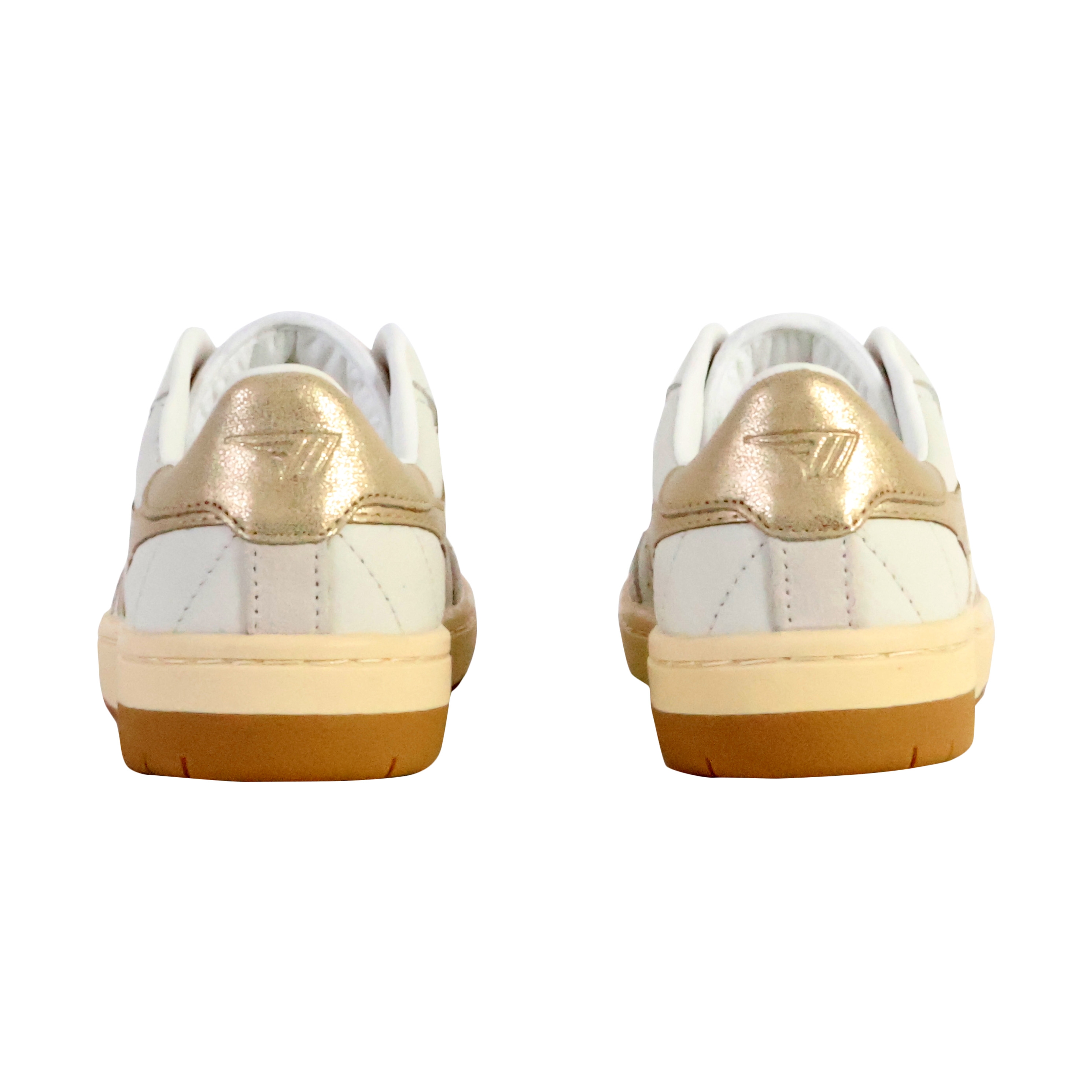 Leather Falcon Mirror Sneakers GOLA White