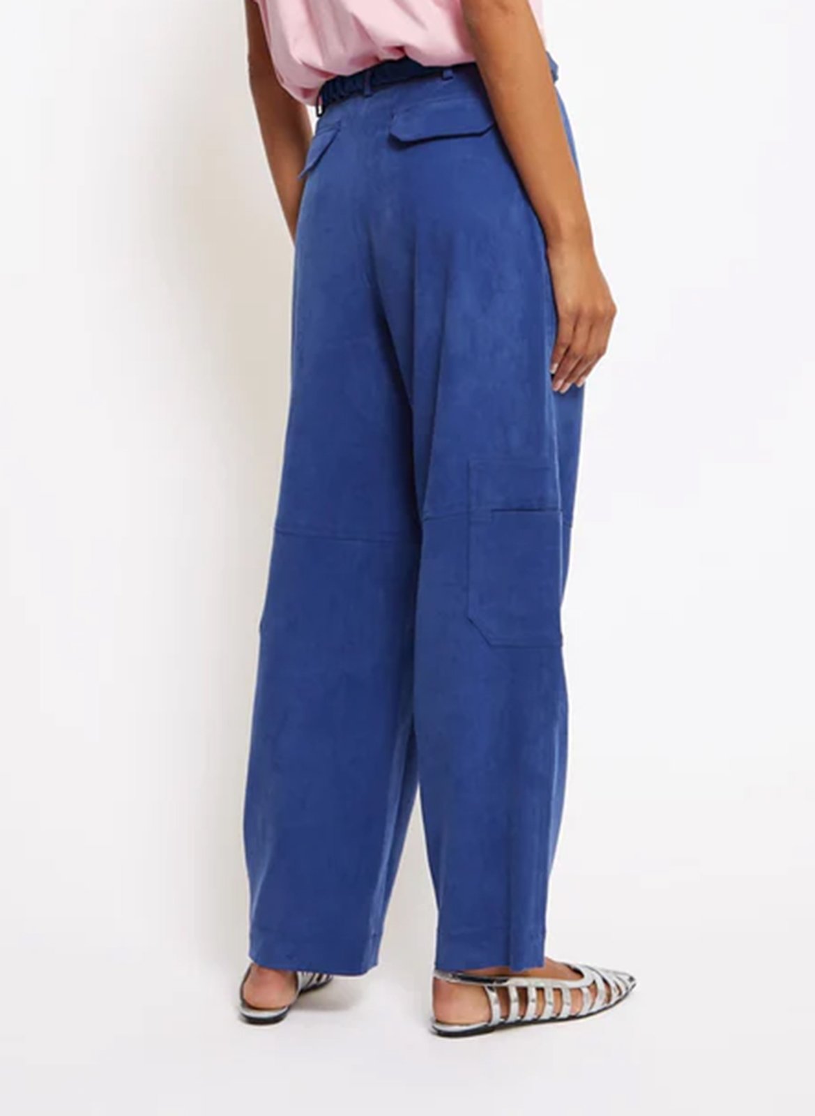 Wijde broek van velours ROSEANNA Blauw